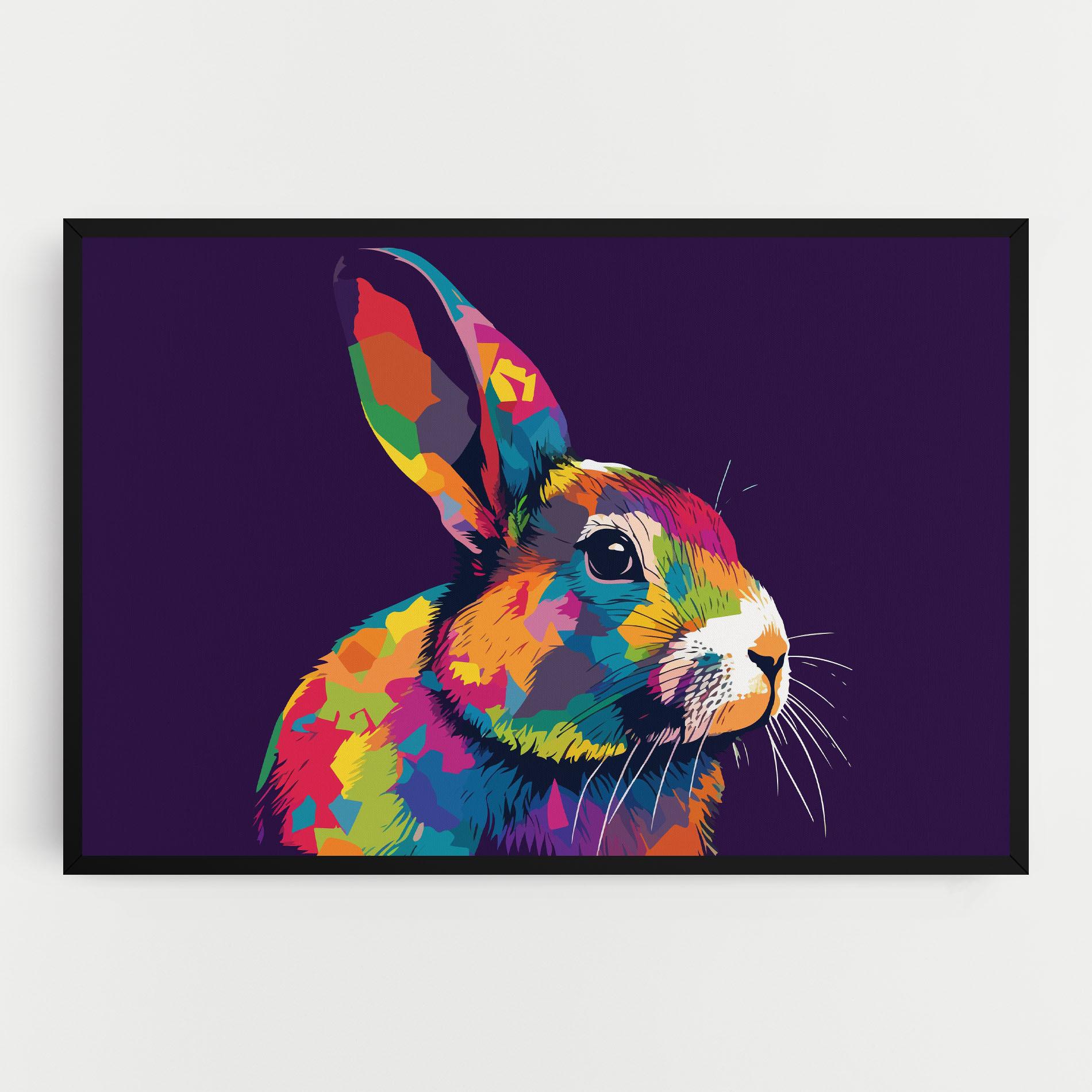 Vászonkép Bunny On Purple mockup 0