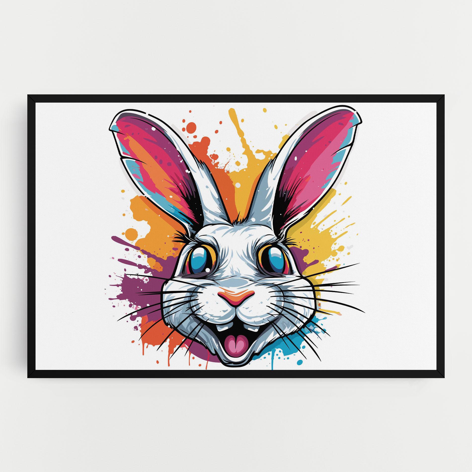 Vászonkép Crazy Bunny mockup 0