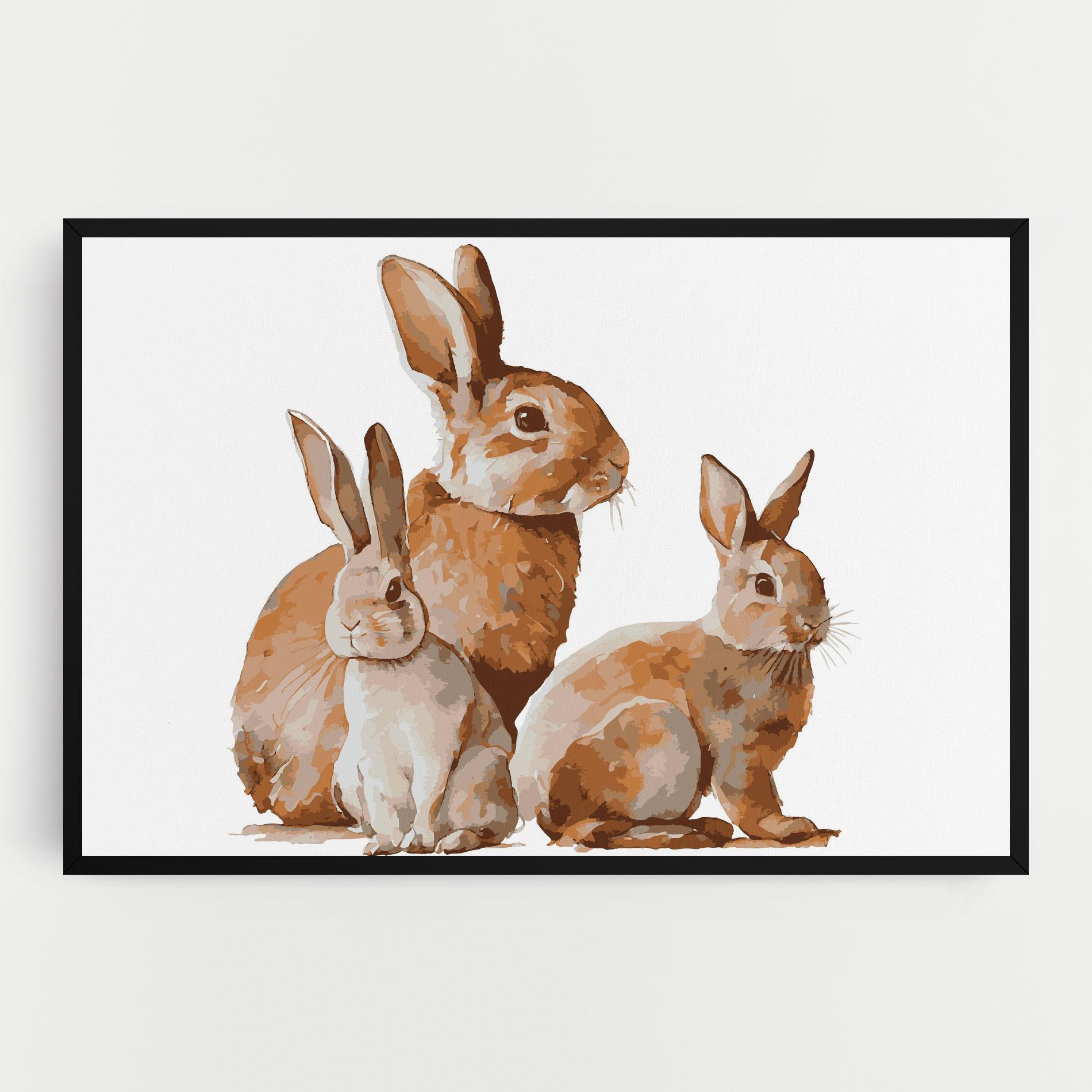 Vászonkép Family Rabbit mockup 0