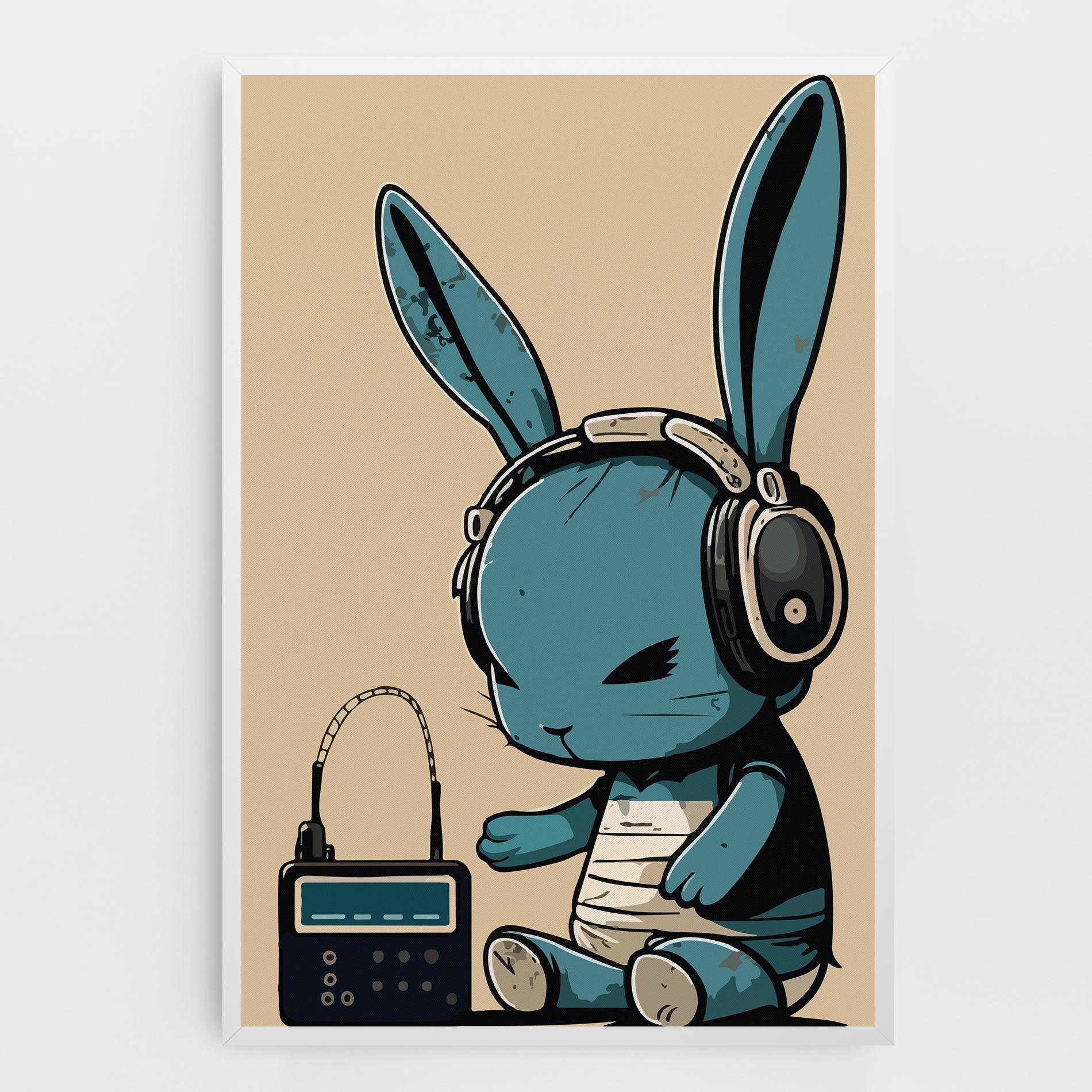 Vászonkép Blue Baby Bunny mockup 0
