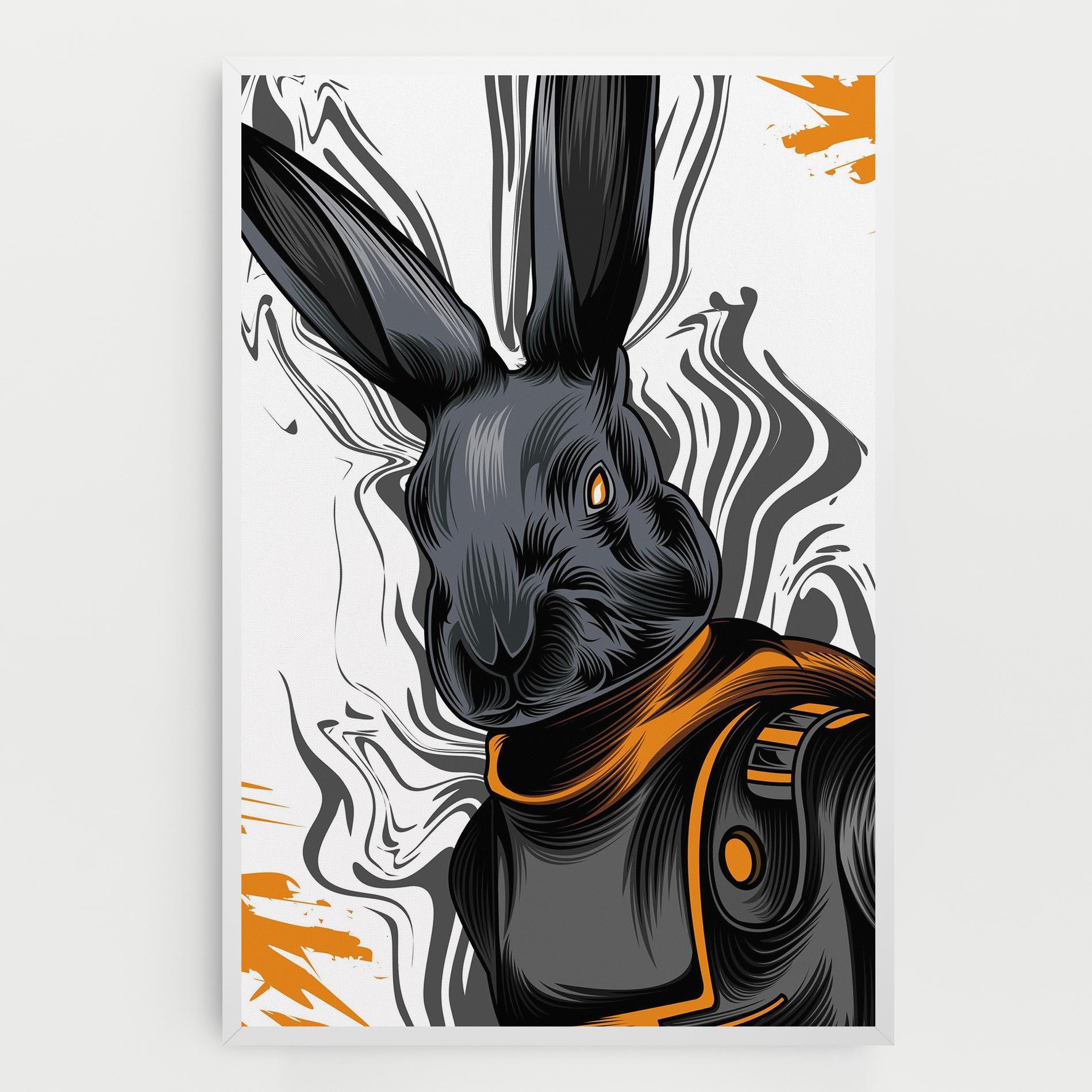 Vászonkép Cyborg Yellow Bunny mockup 0