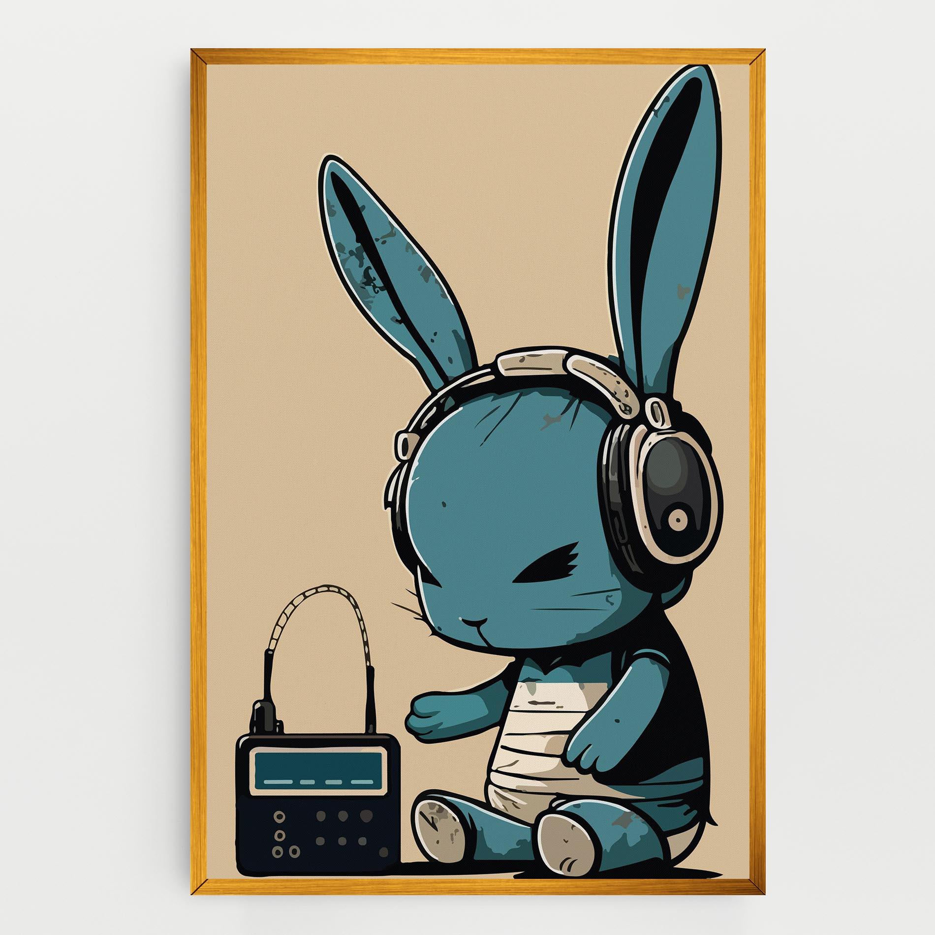 Vászonkép Blue Baby Bunny mockup 0