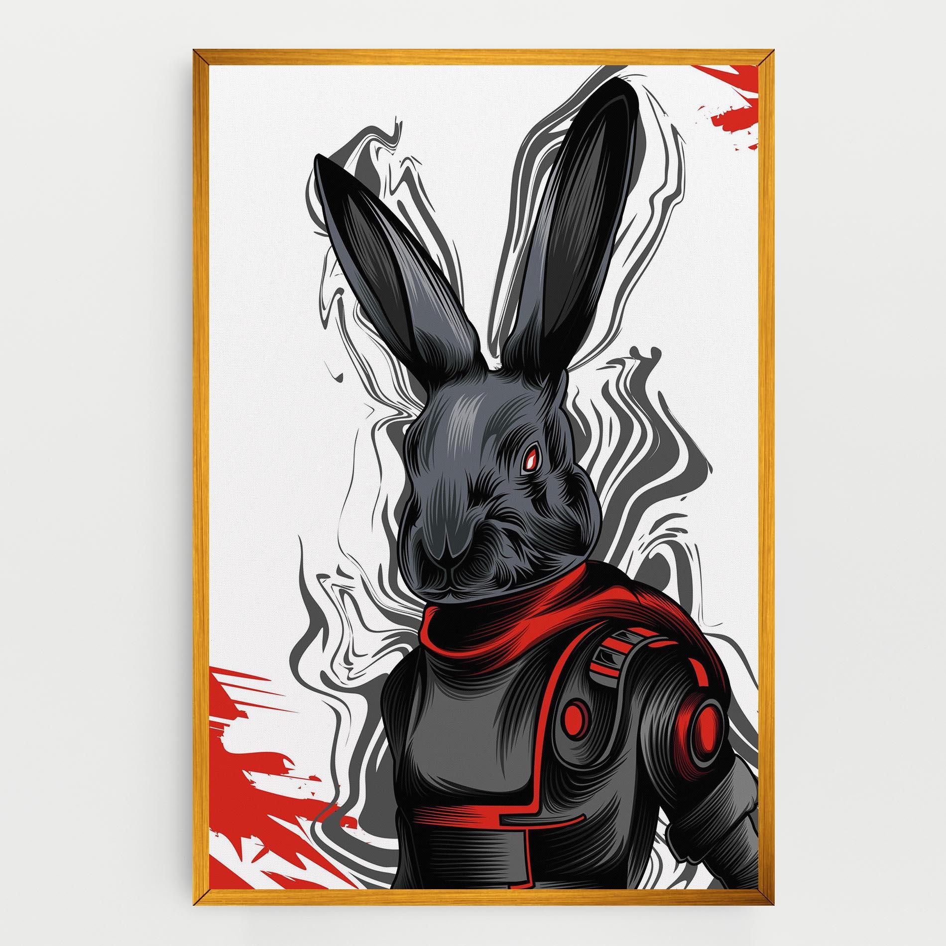 Vászonkép Cyborg Red Bunny mockup 0