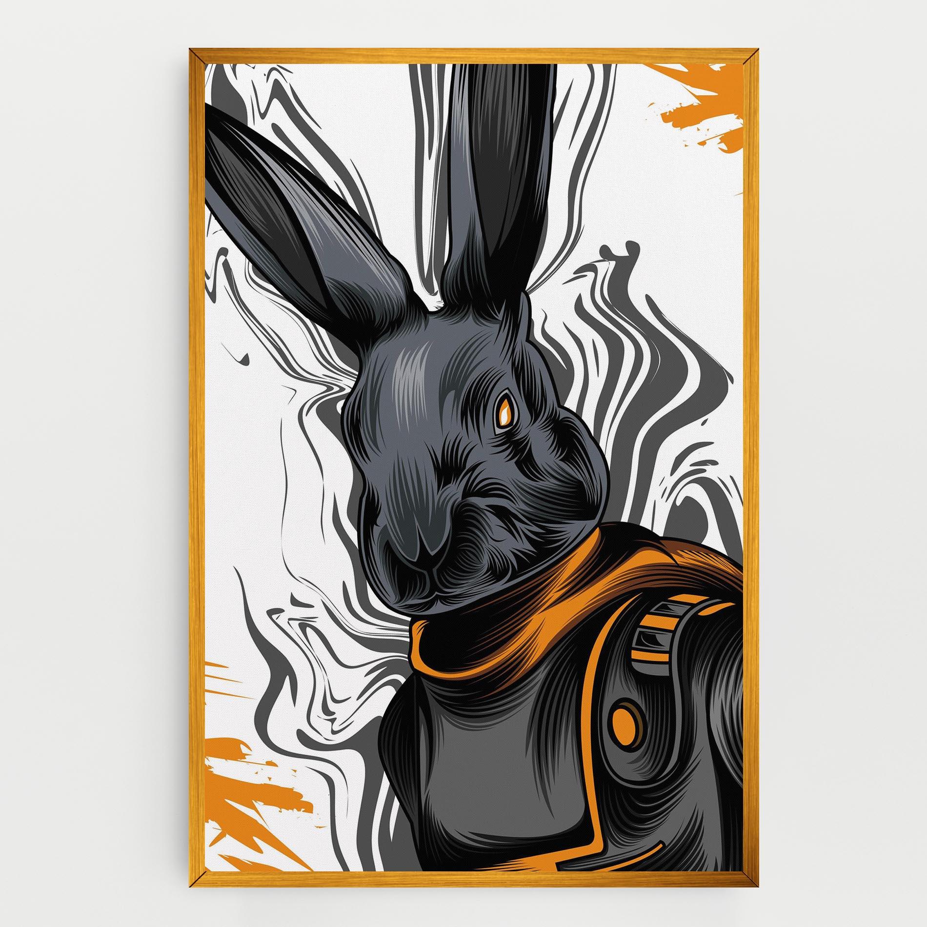 Vászonkép Cyborg Yellow Bunny mockup 0