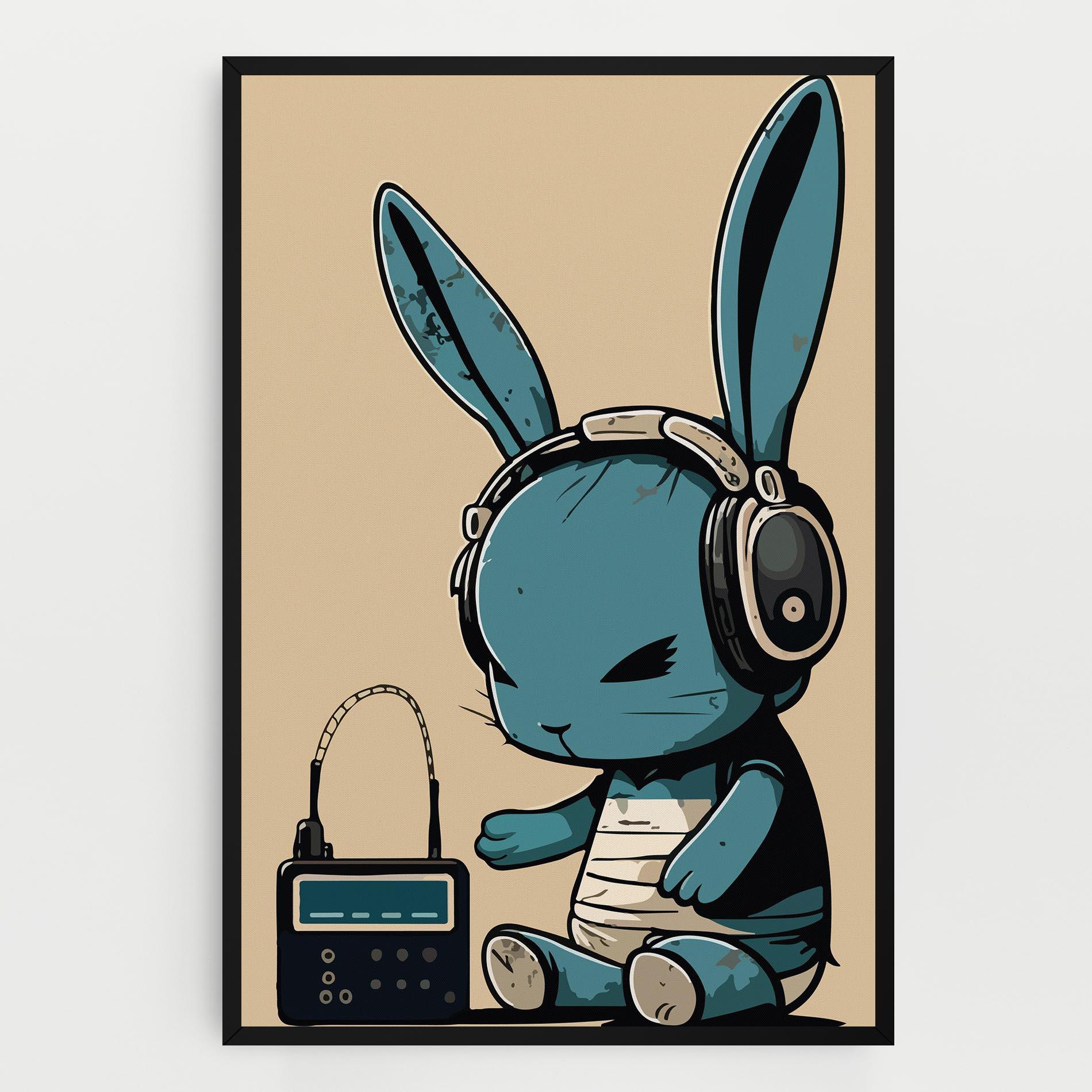 Vászonkép Blue Baby Bunny mockup 0