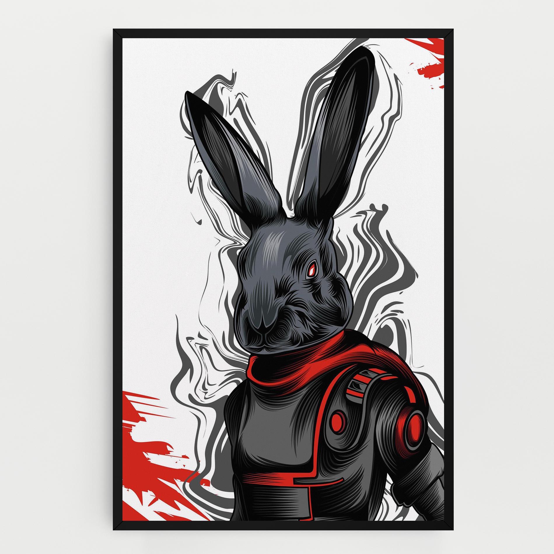 Vászonkép Cyborg Red Bunny mockup 0