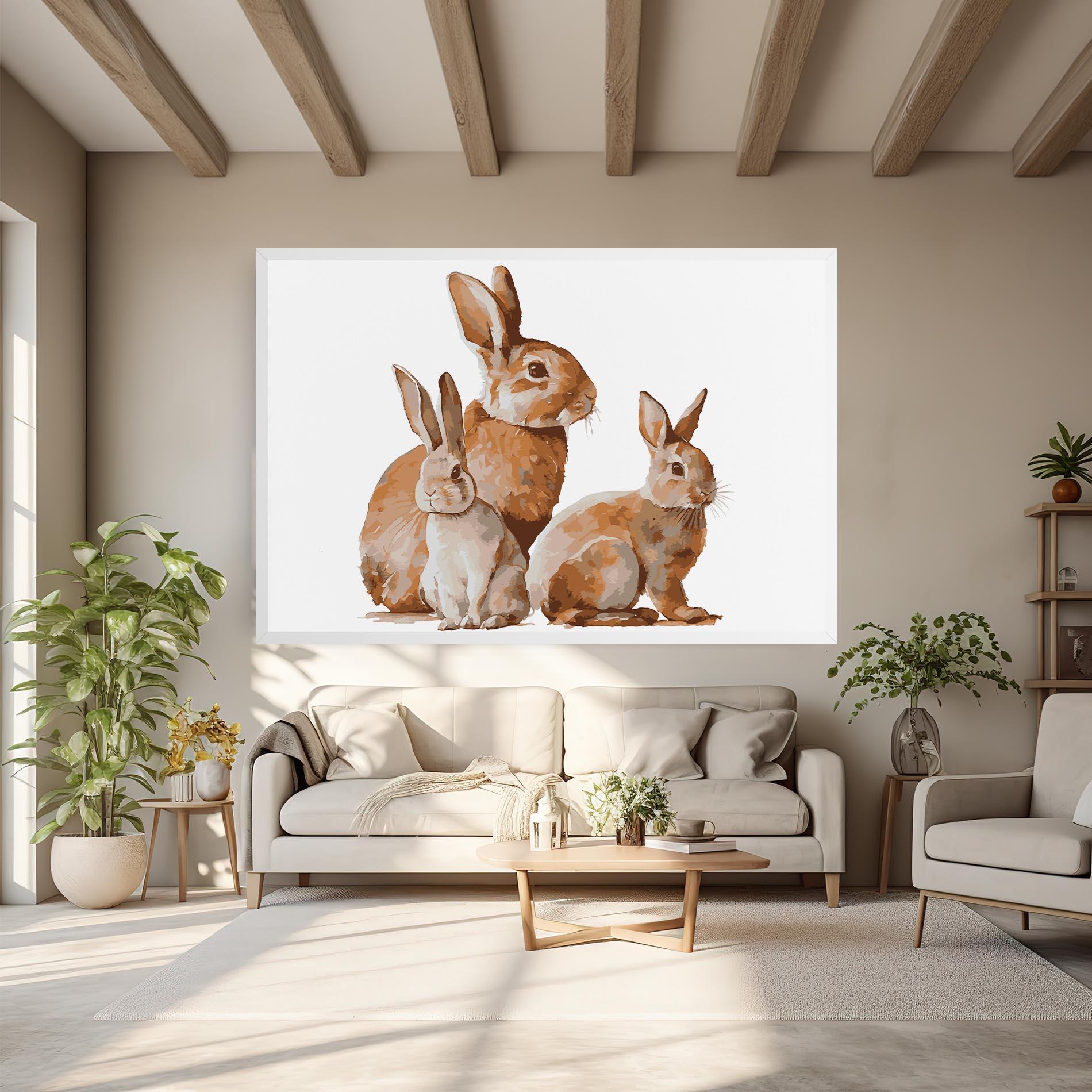 Vászonkép Family Rabbit mockup 6