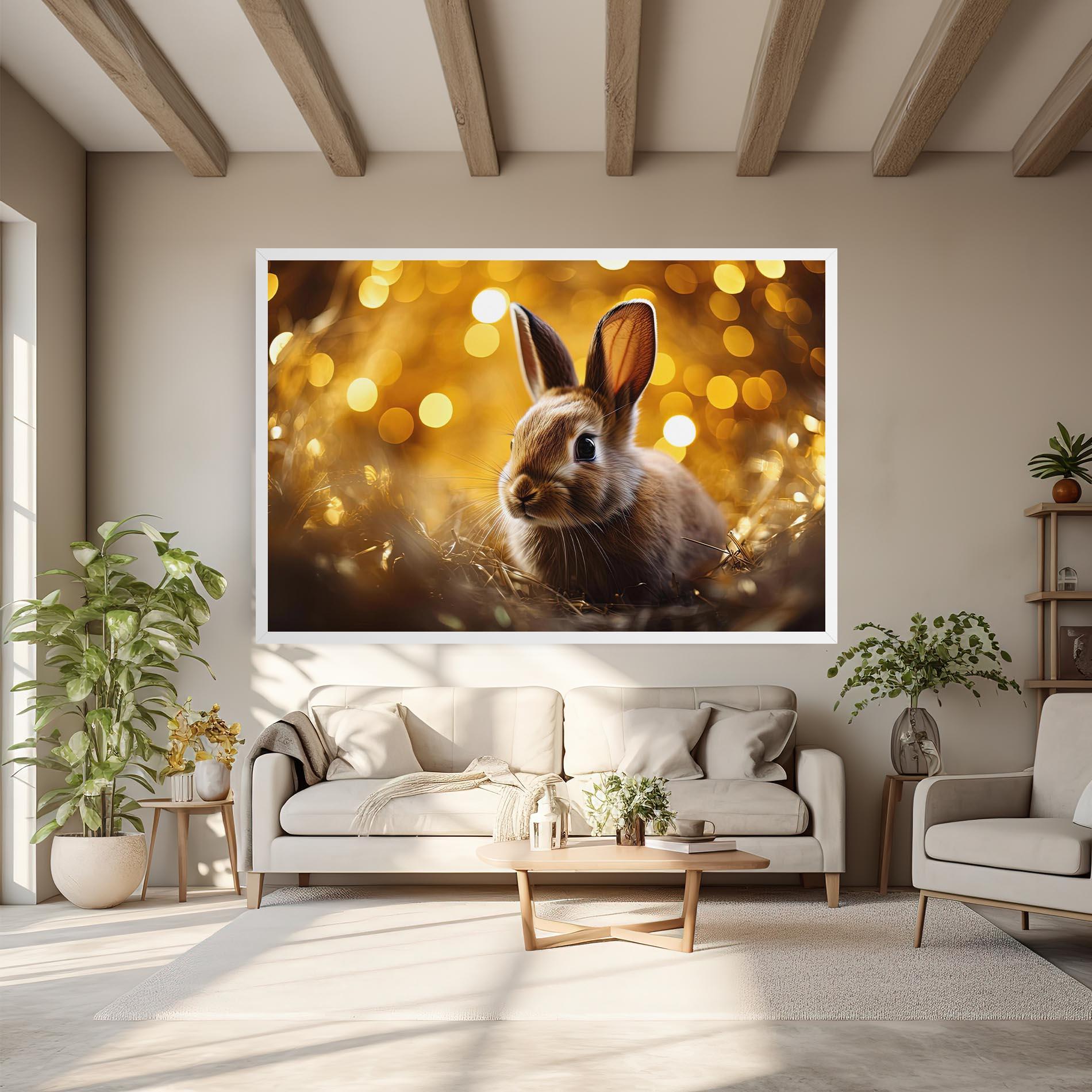 Vászonkép Gold Lights Bunny mockup 6