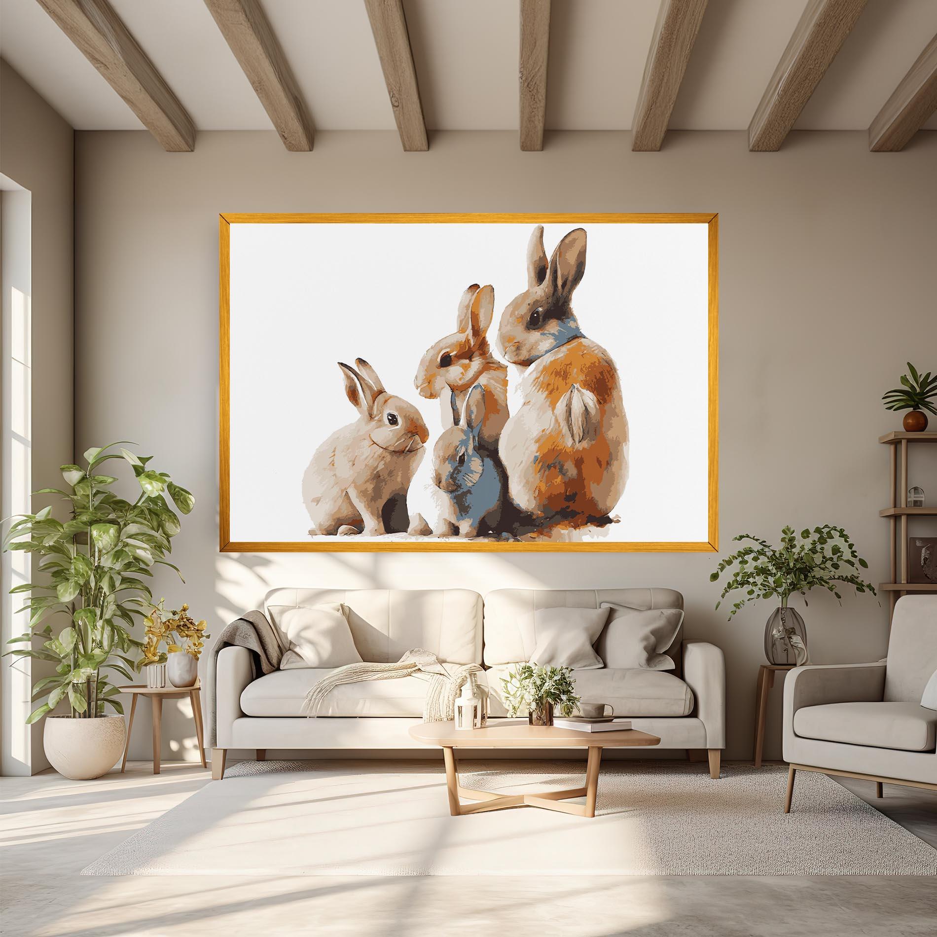 Vászonkép Bunny Family mockup 6