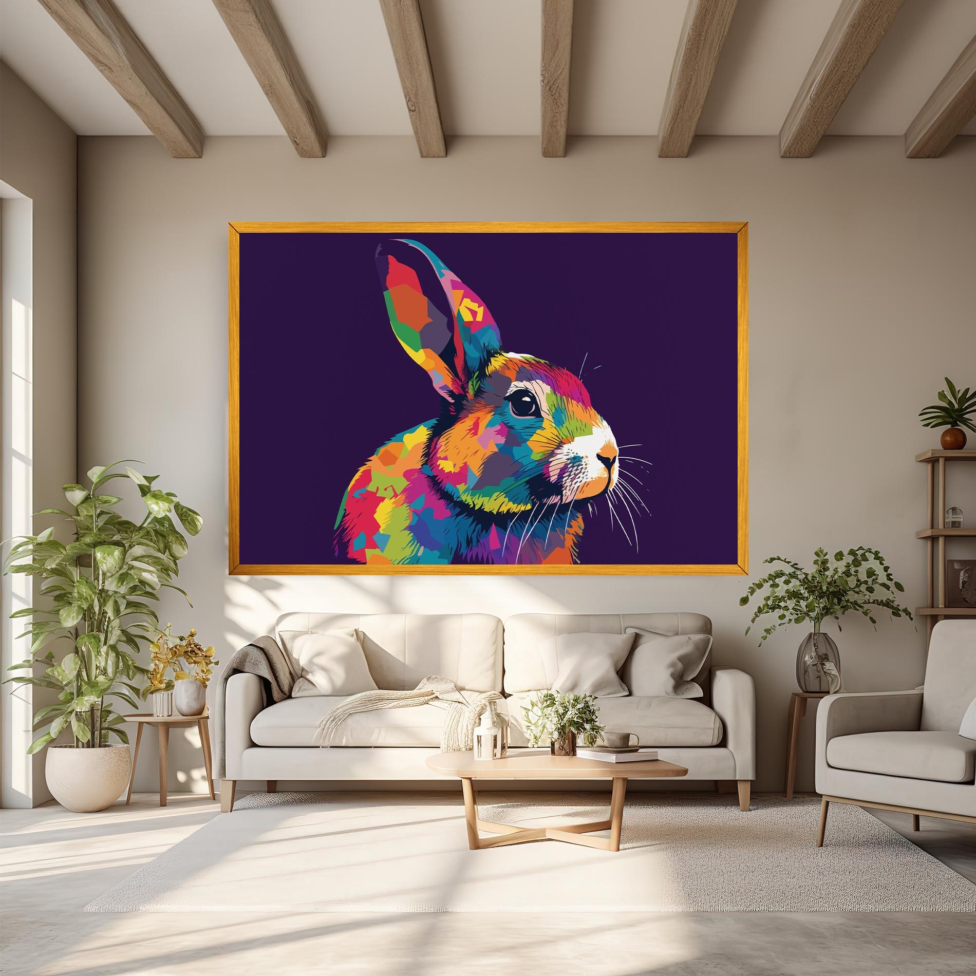 Vászonkép Bunny On Purple mockup 6