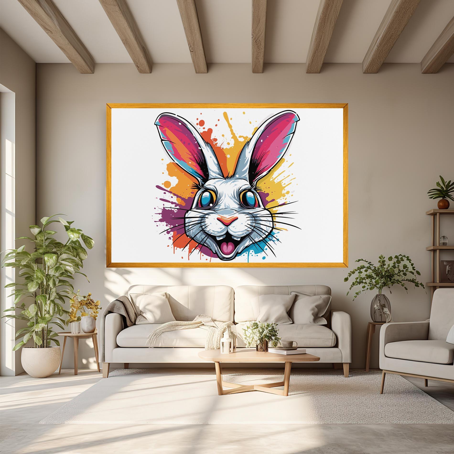 Vászonkép Crazy Bunny mockup 6