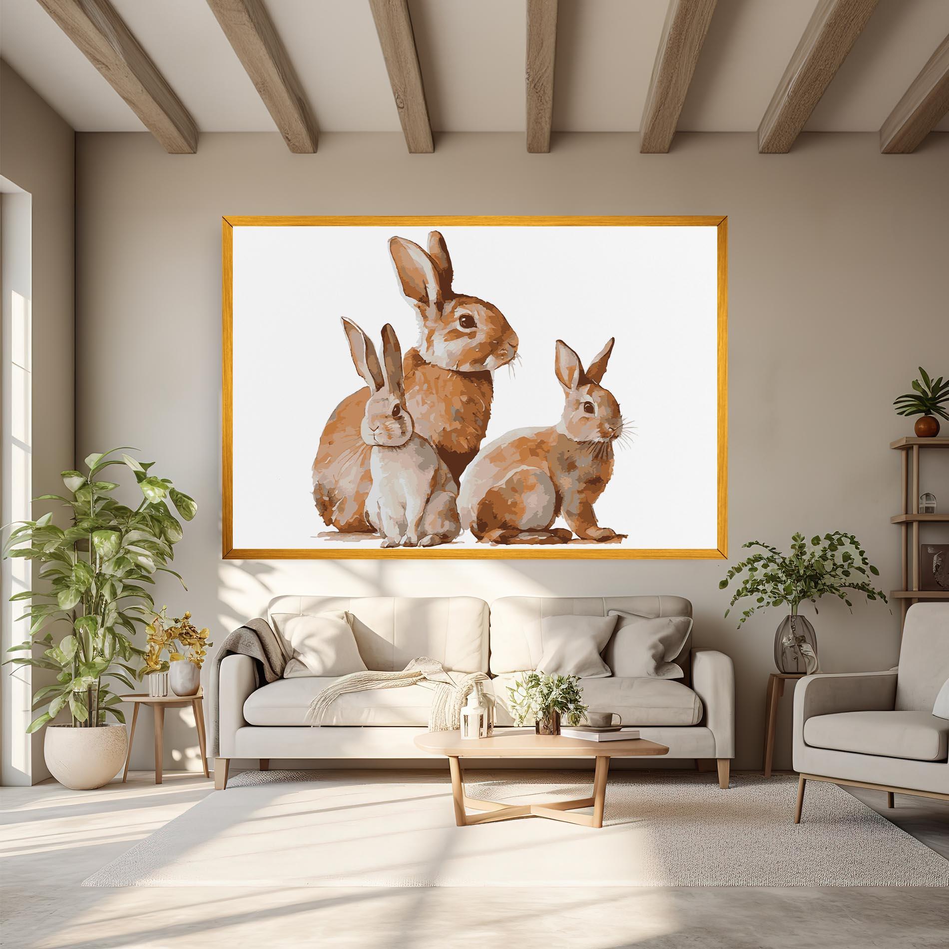 Vászonkép Family Rabbit mockup 6