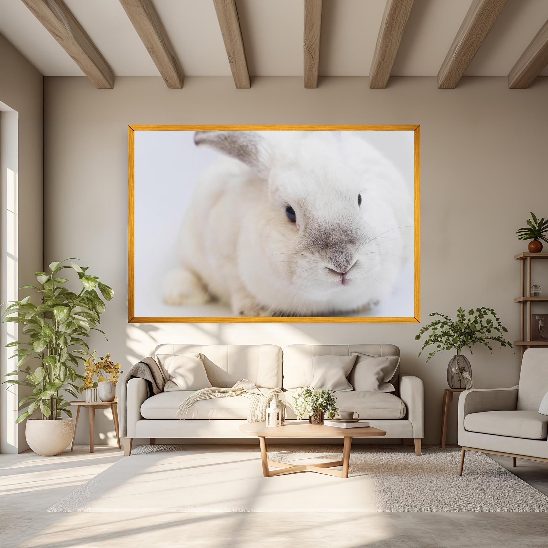 Vászonkép Light Grey Bunny mockup 6