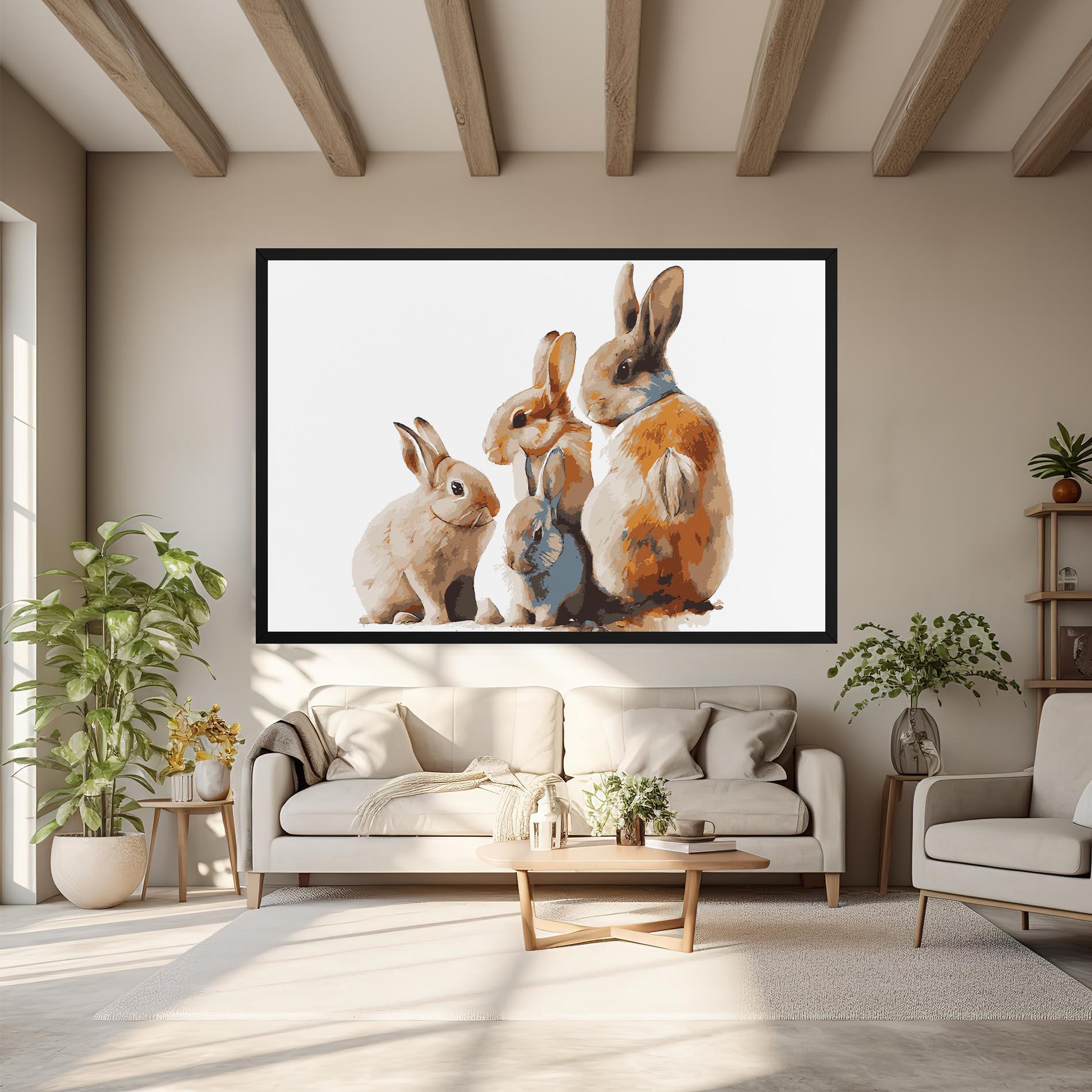 Vászonkép Bunny Family mockup 6