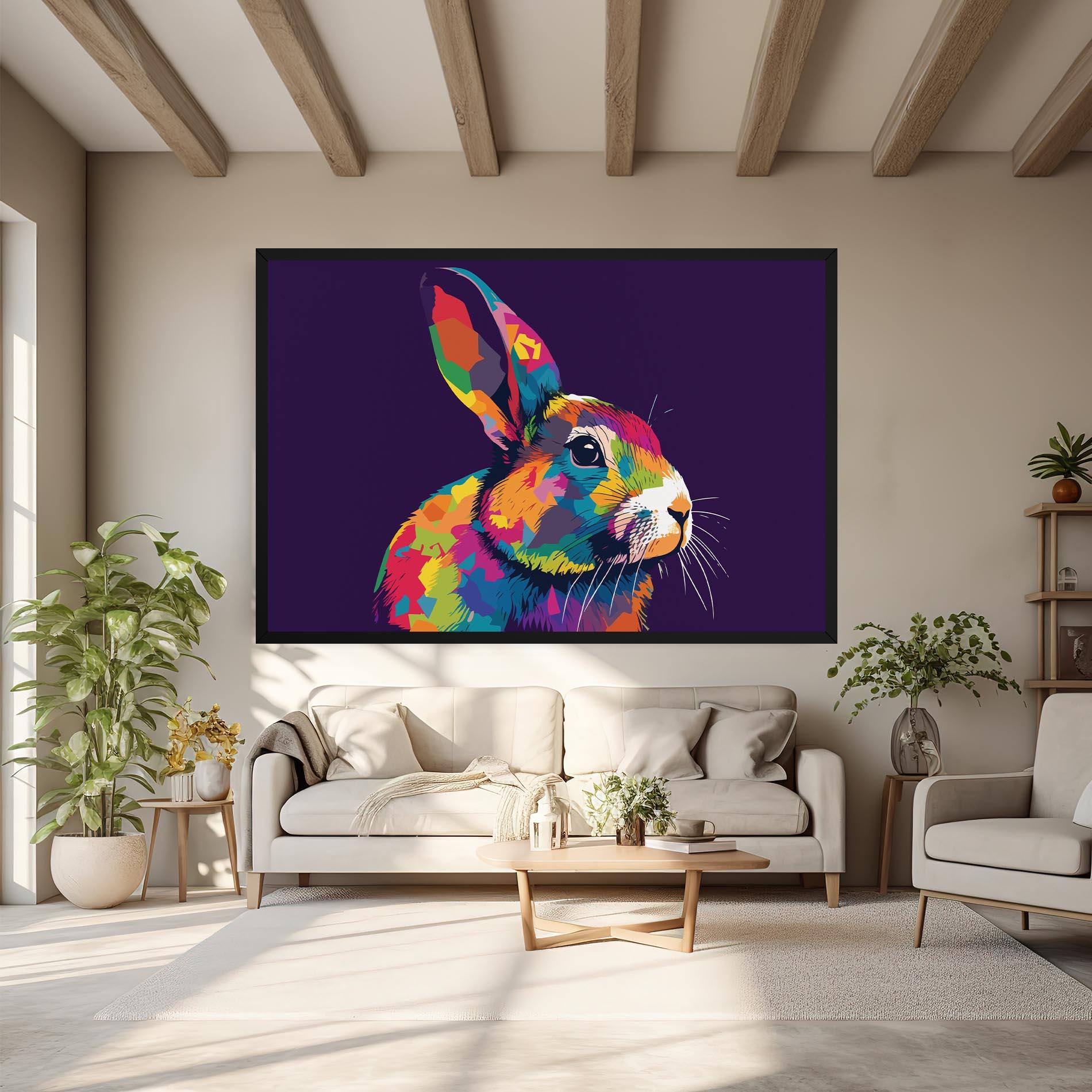 Vászonkép Bunny On Purple mockup 6
