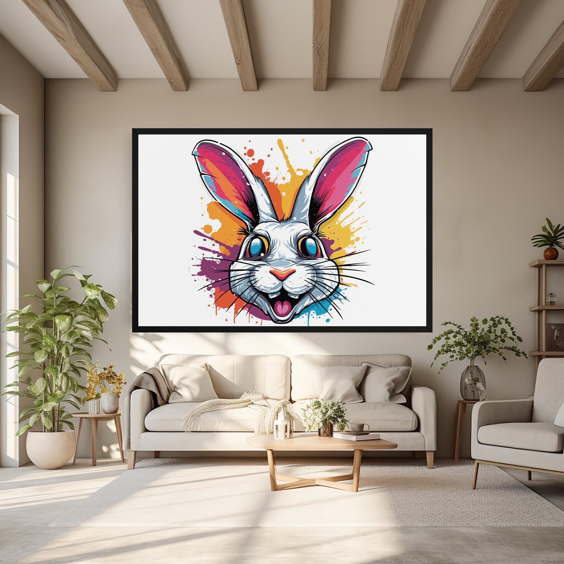 Vászonkép Crazy Bunny mockup 6