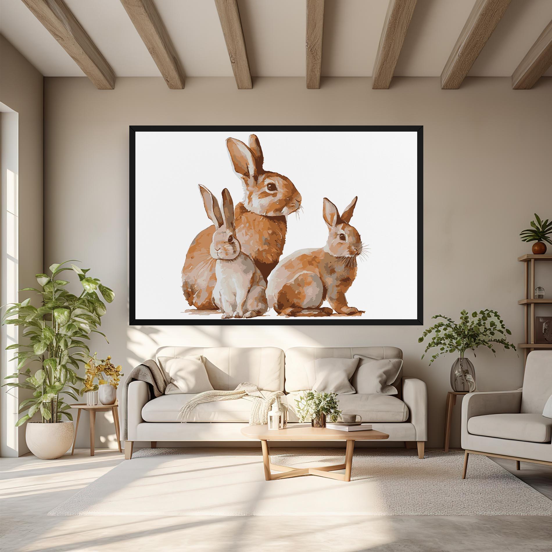 Vászonkép Family Rabbit mockup 6
