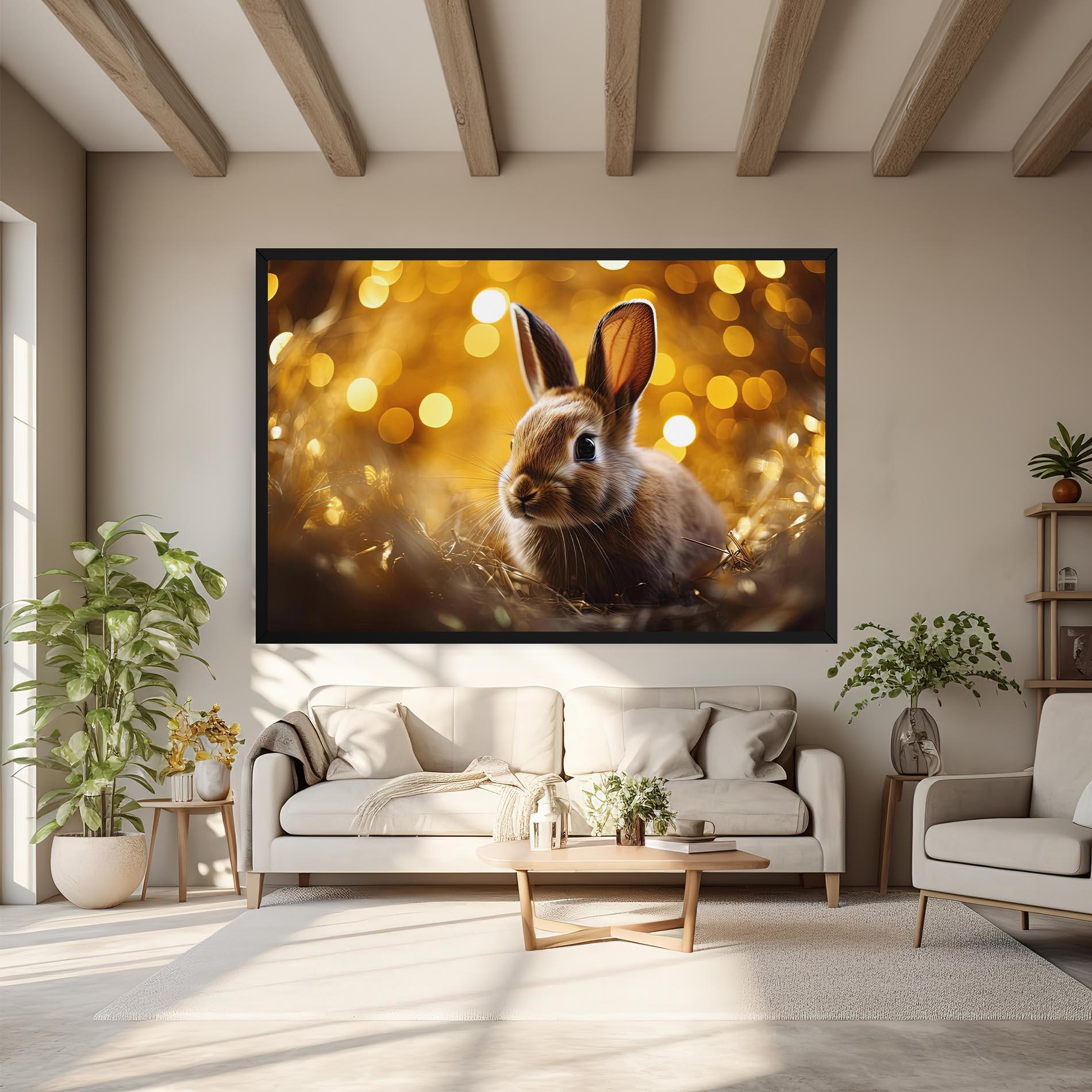Vászonkép Gold Lights Bunny mockup 6