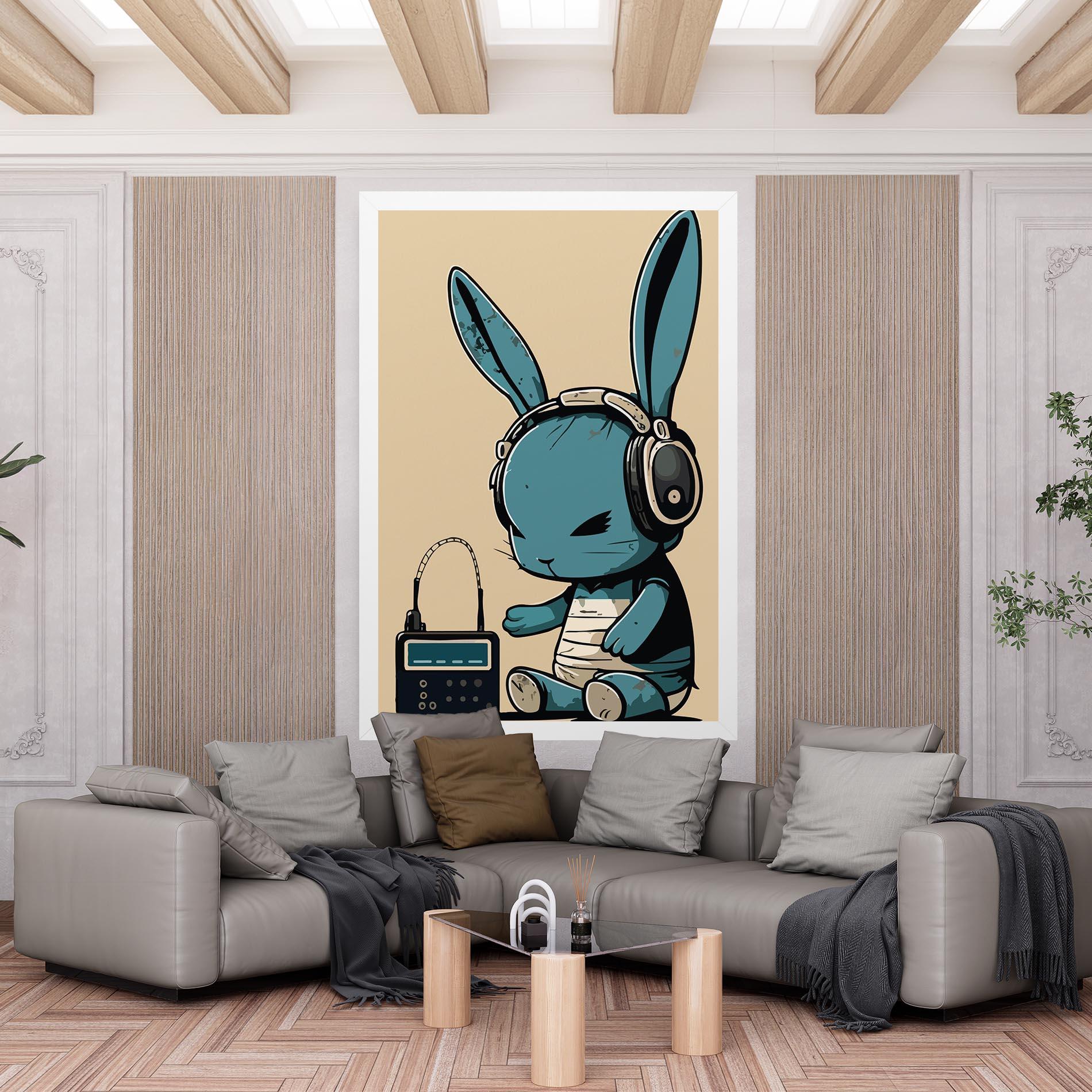 Vászonkép Blue Baby Bunny mockup 6