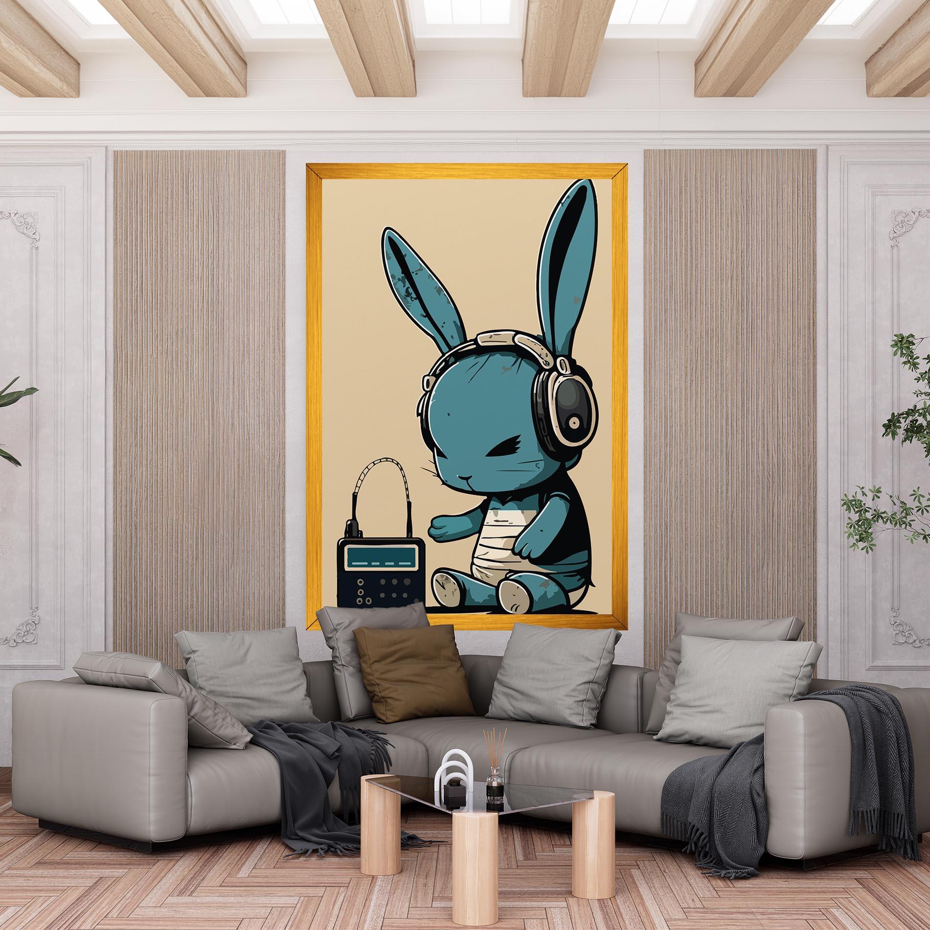 Vászonkép Blue Baby Bunny mockup 6
