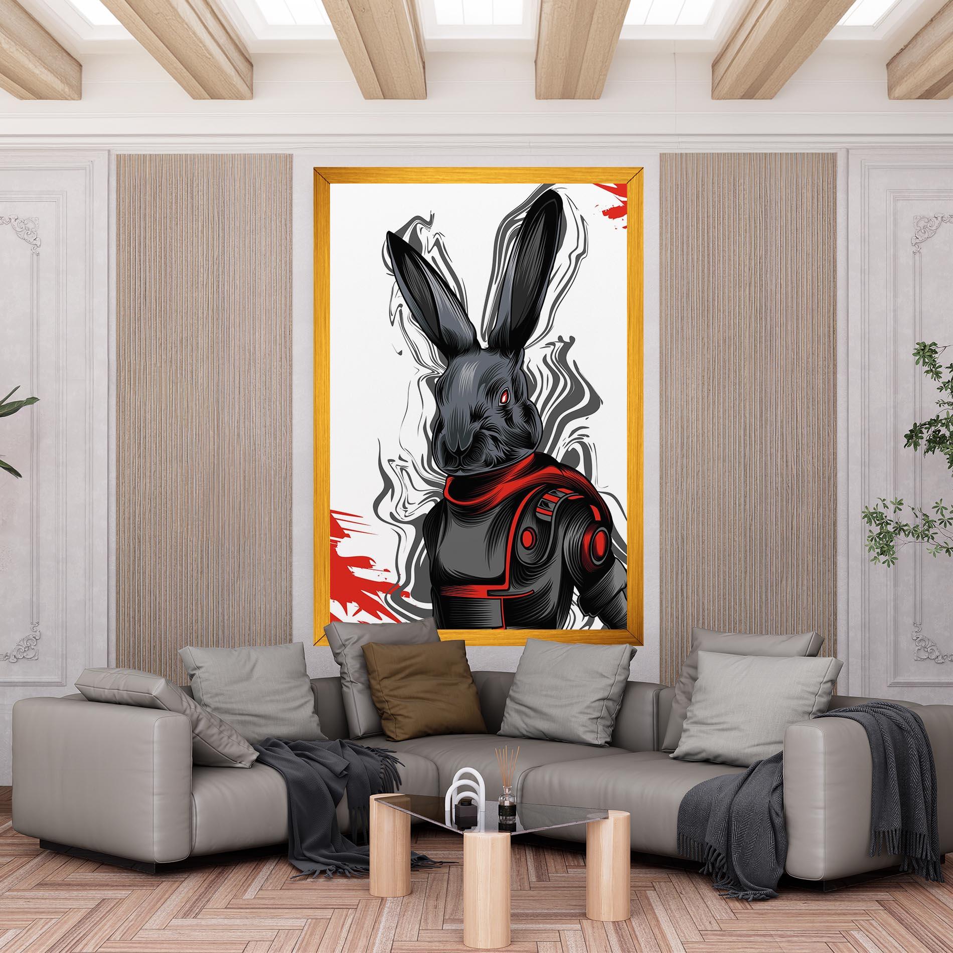 Vászonkép Cyborg Red Bunny mockup 6