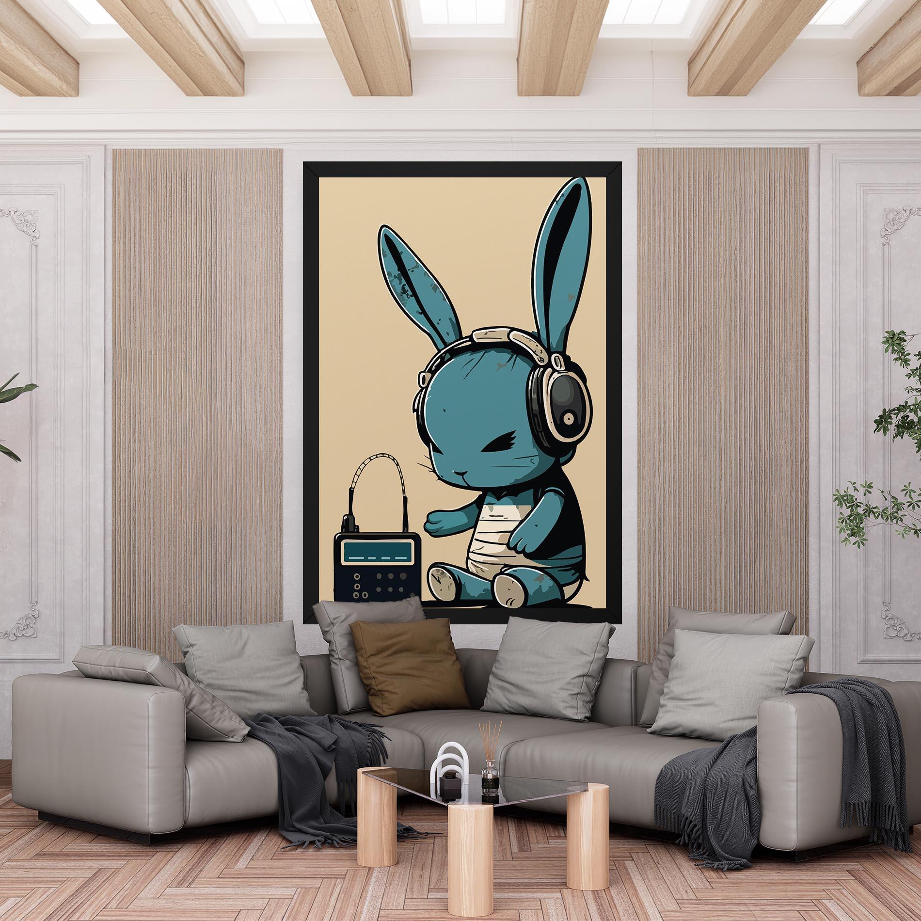 Vászonkép Blue Baby Bunny mockup 6