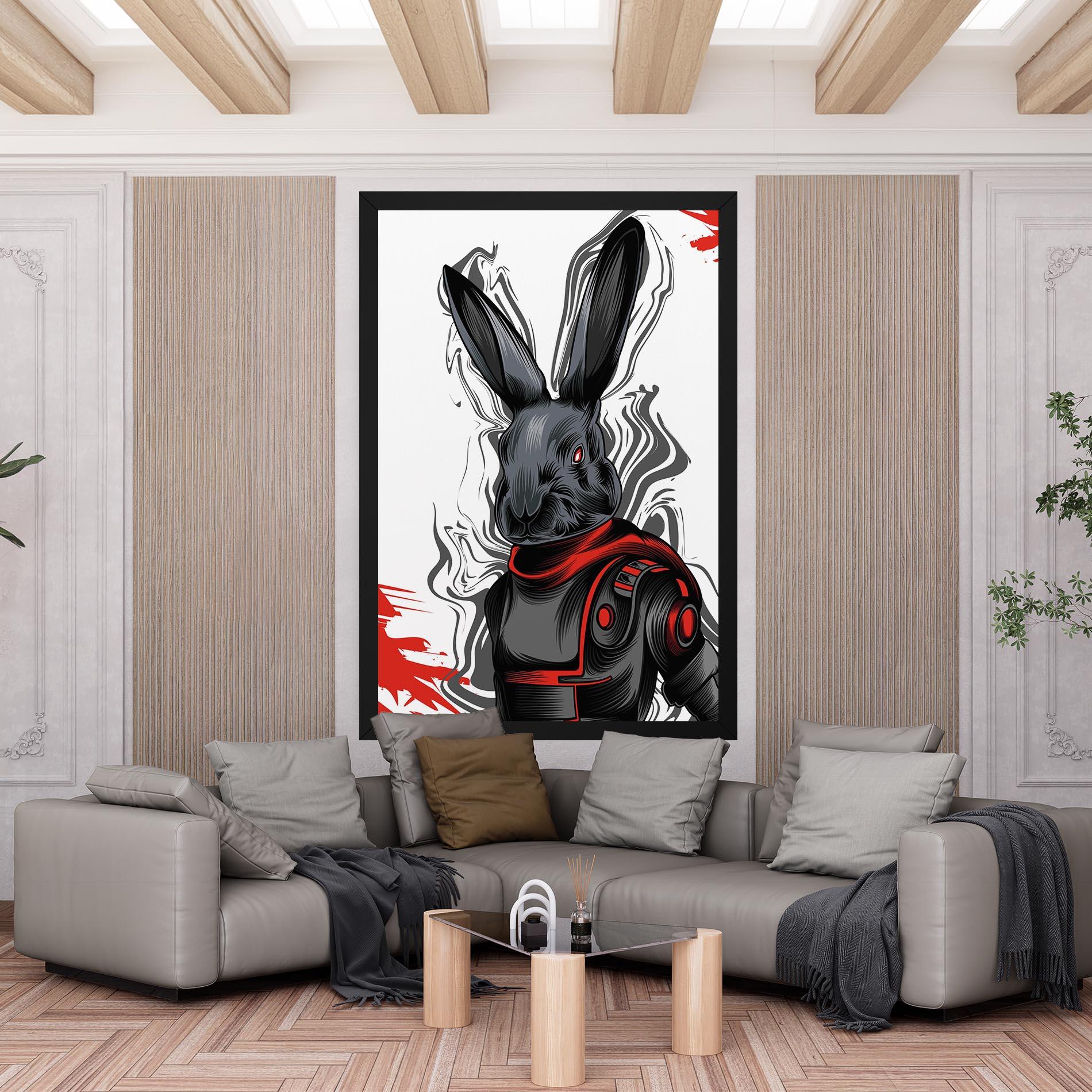 Vászonkép Cyborg Red Bunny mockup 6
