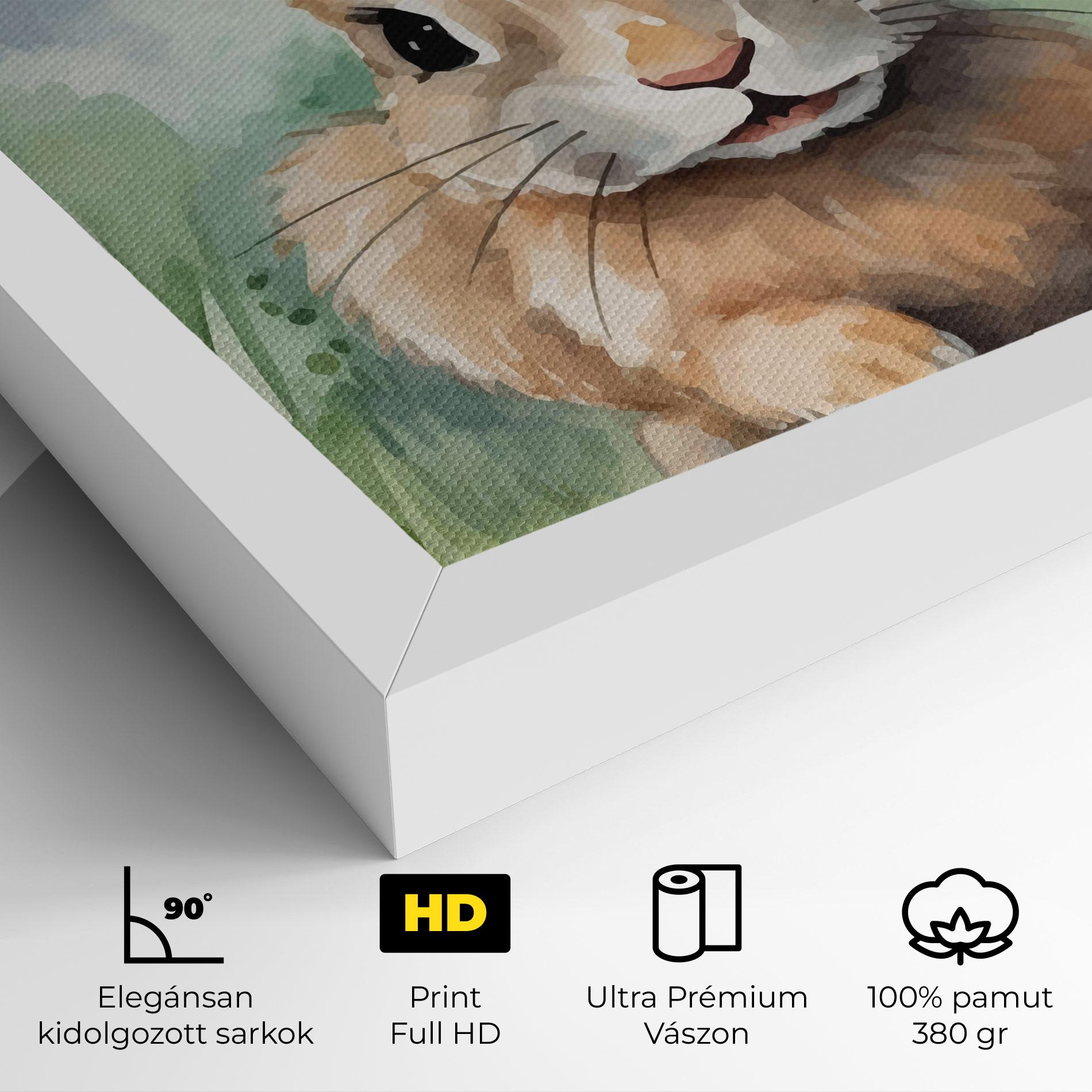 Vászonkép Brown Cream Bunny mockup 4