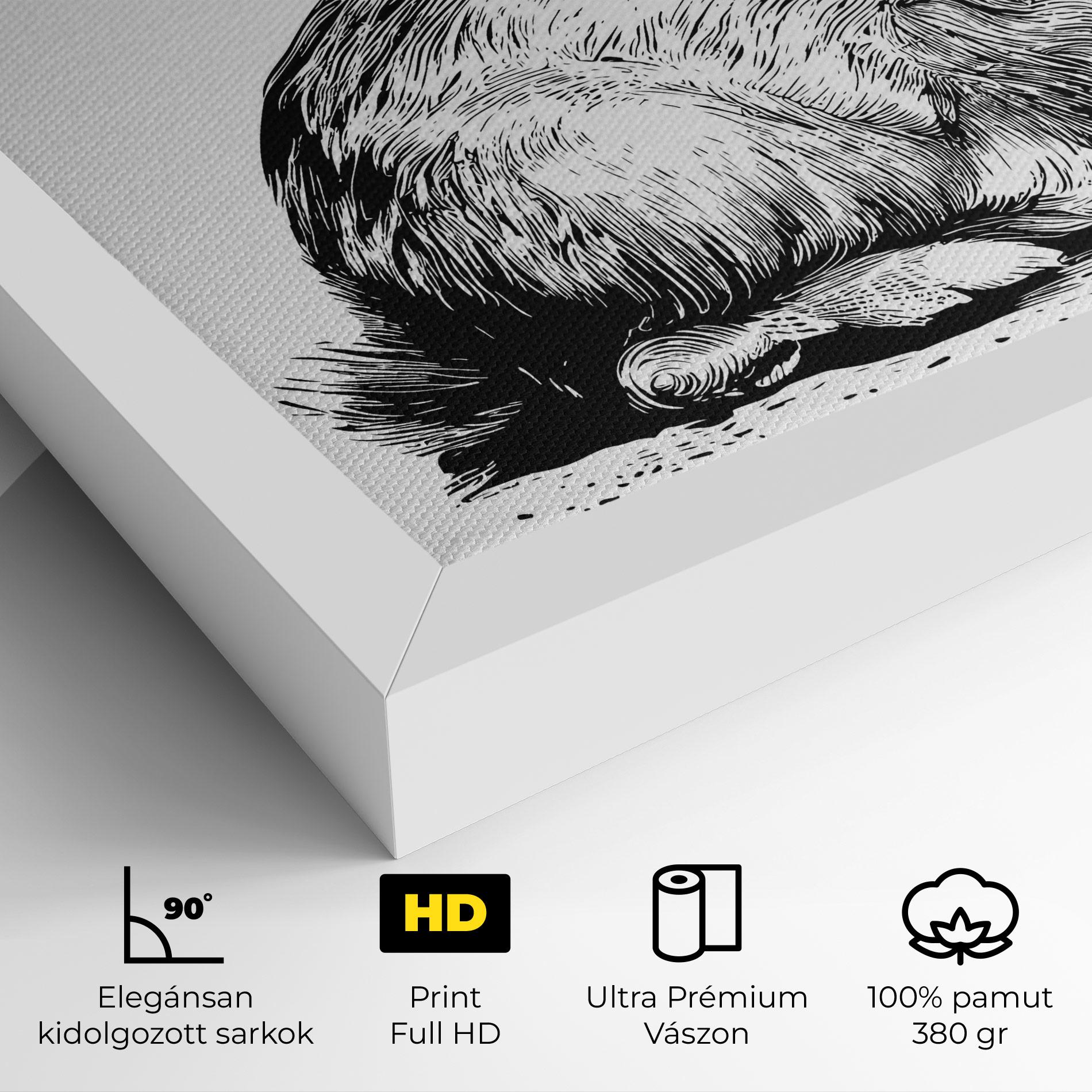 Vászonkép Bunny Black Lines mockup 4