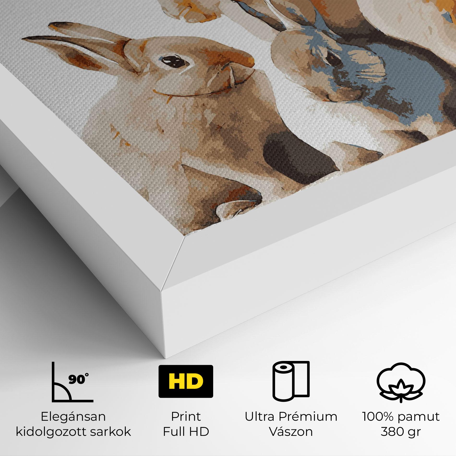 Vászonkép Bunny Family mockup 4