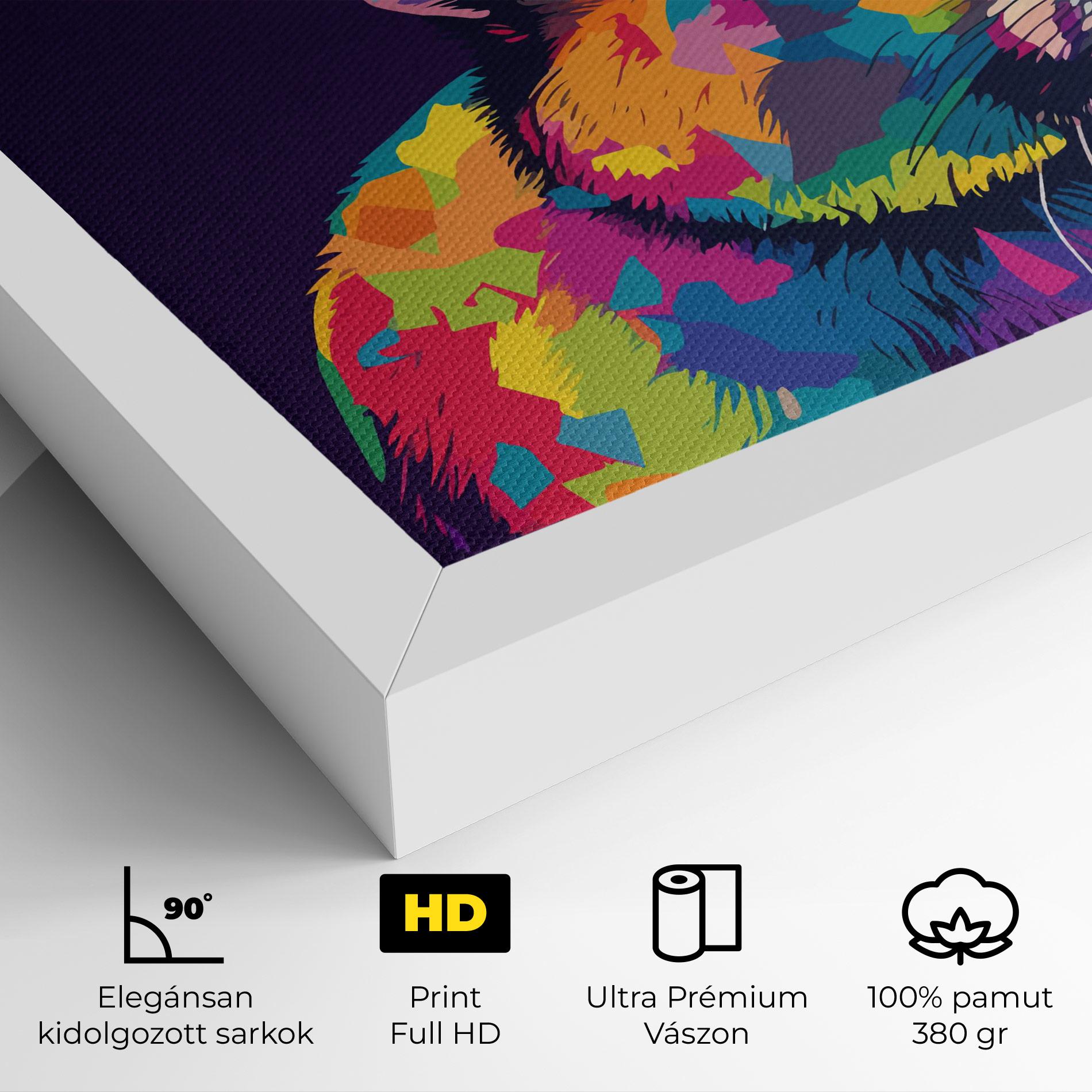 Vászonkép Bunny On Purple mockup 4