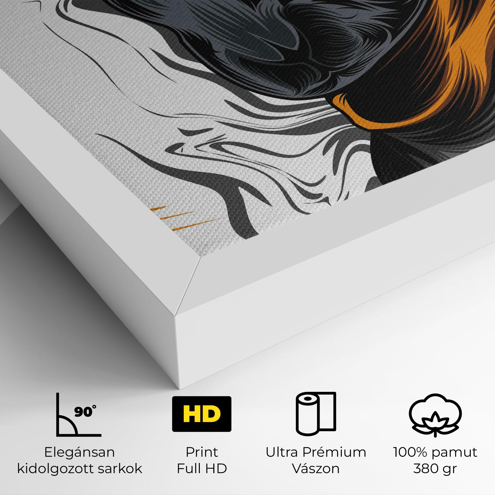 Vászonkép Cyborg Yellow Bunny mockup 4