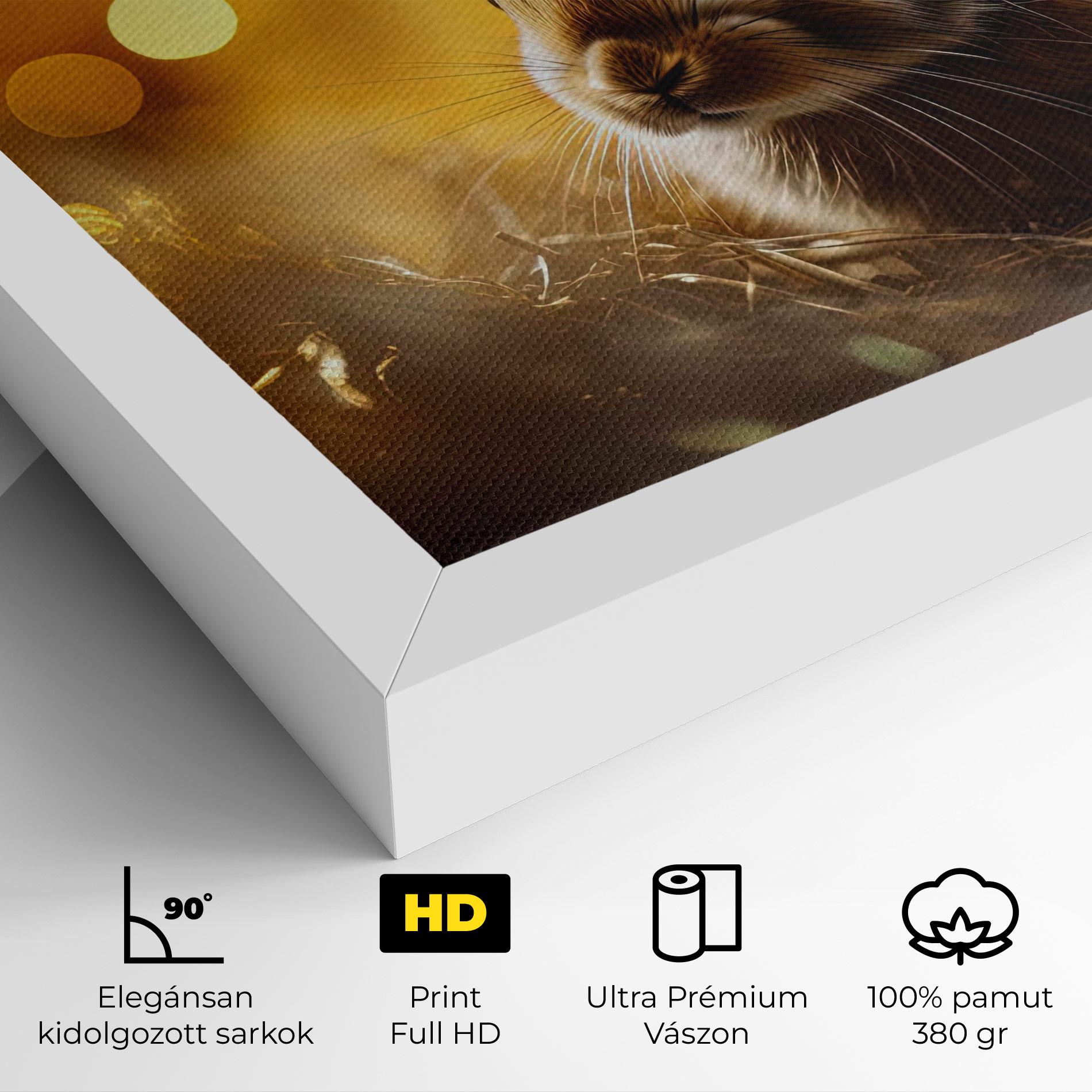 Vászonkép Gold Lights Bunny mockup 4