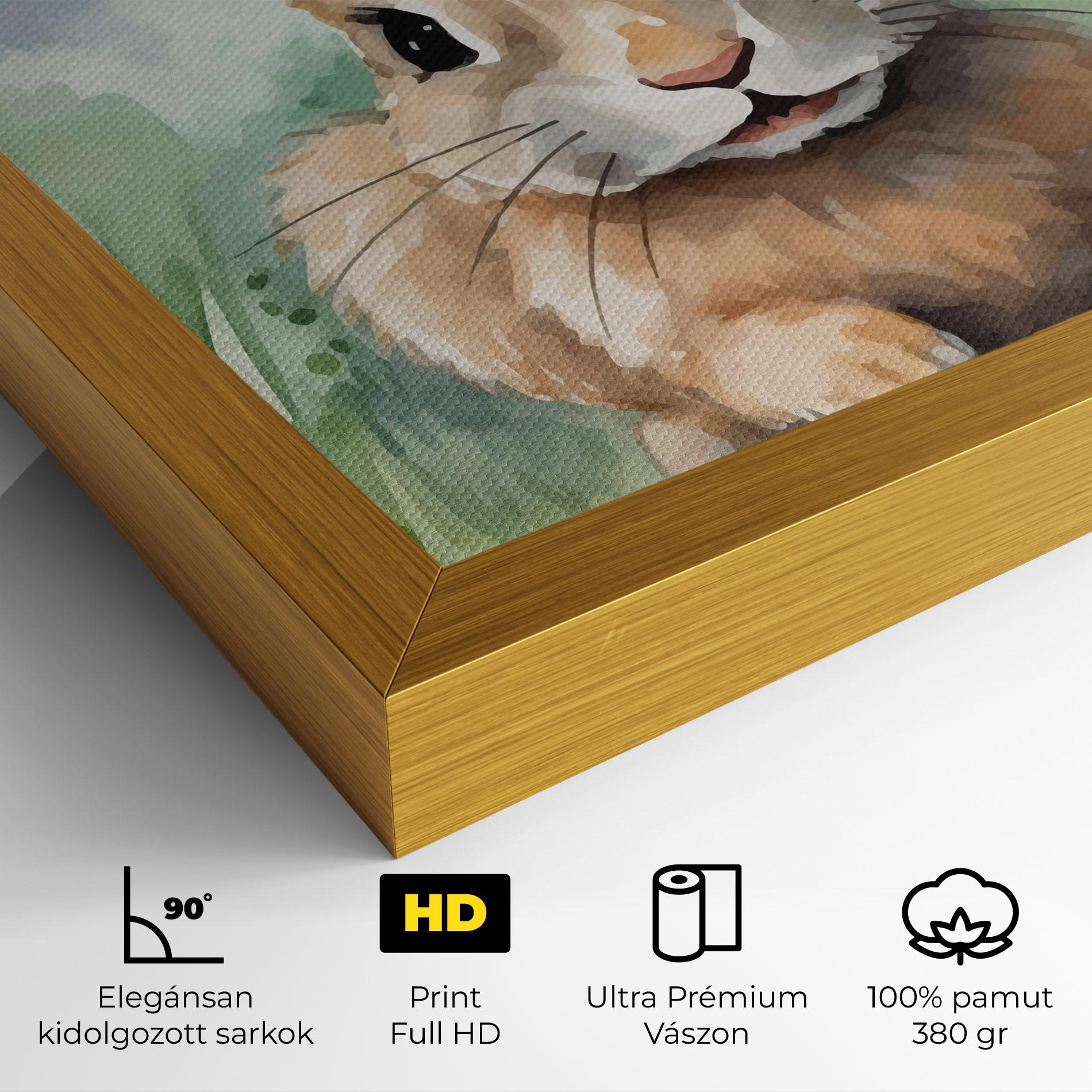 Vászonkép Brown Cream Bunny mockup 4