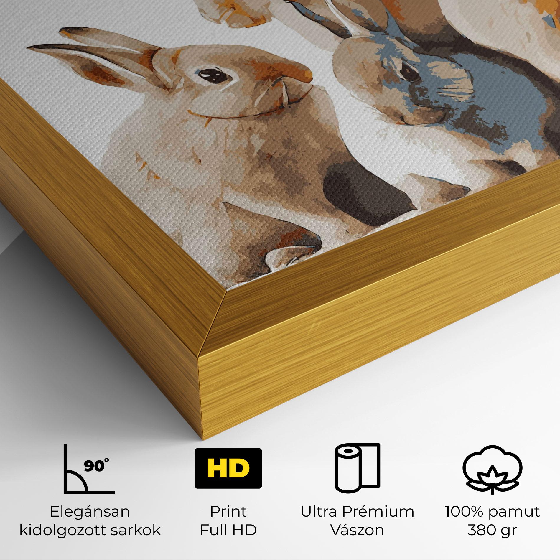Vászonkép Bunny Family mockup 4