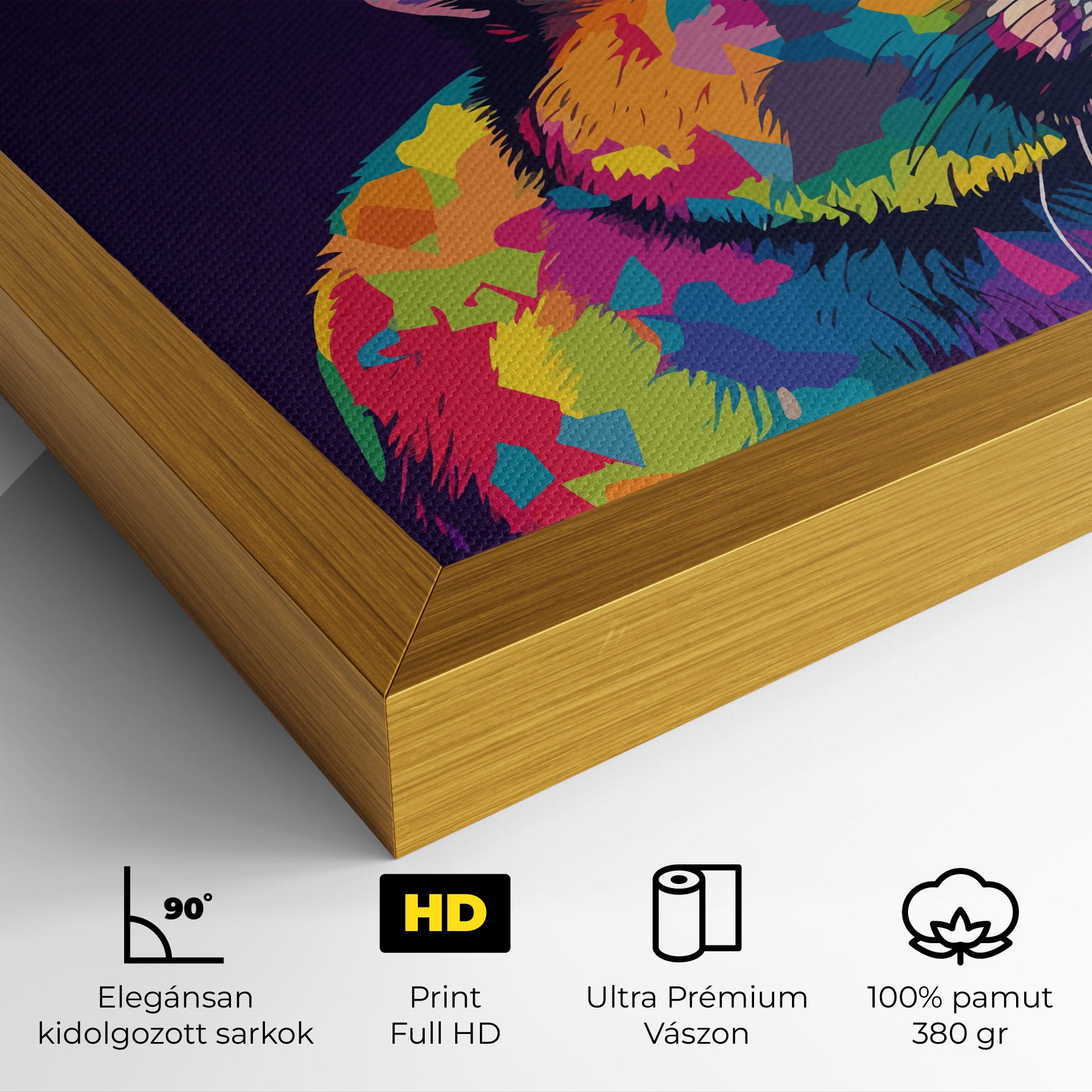 Vászonkép Bunny On Purple mockup 4