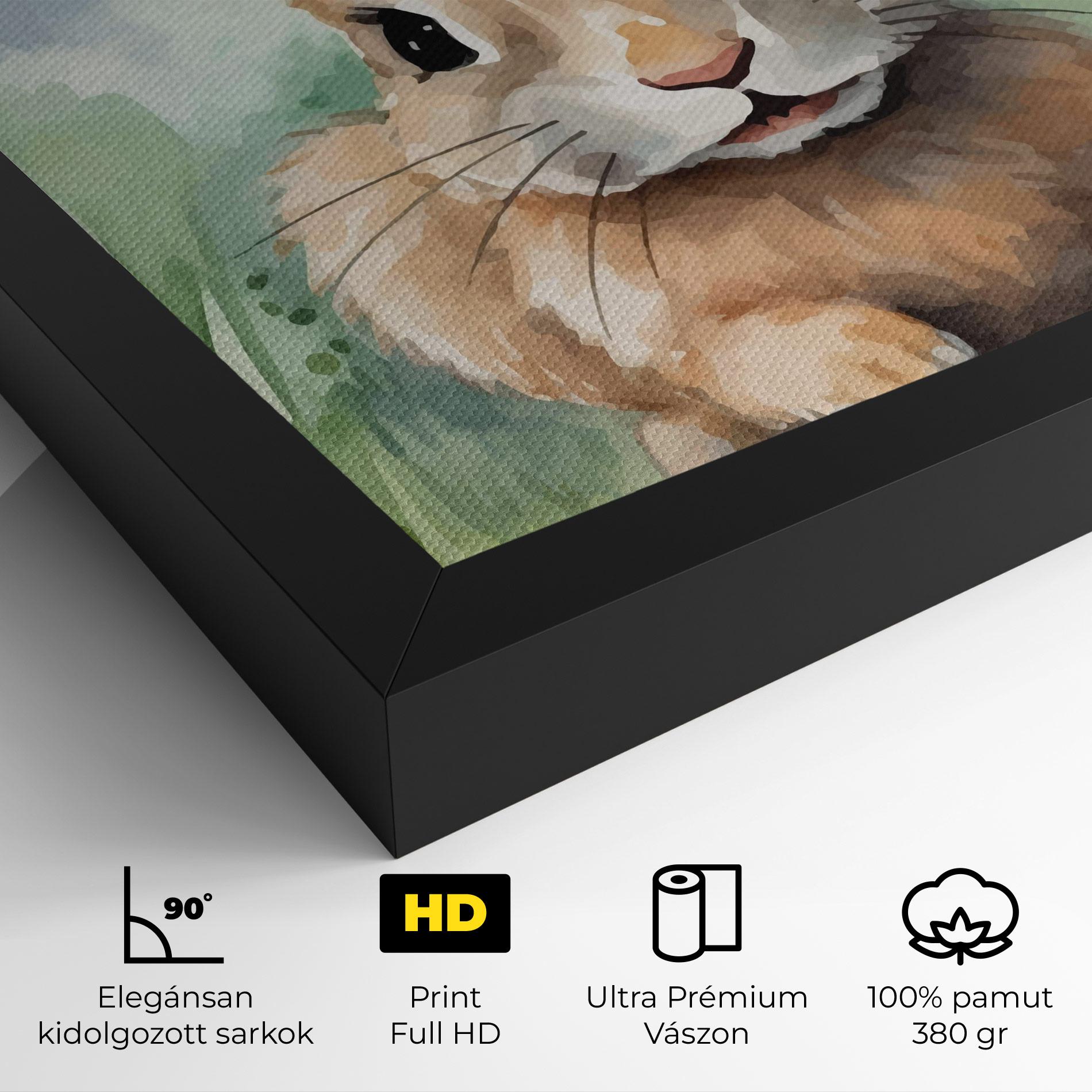 Vászonkép Brown Cream Bunny mockup 4