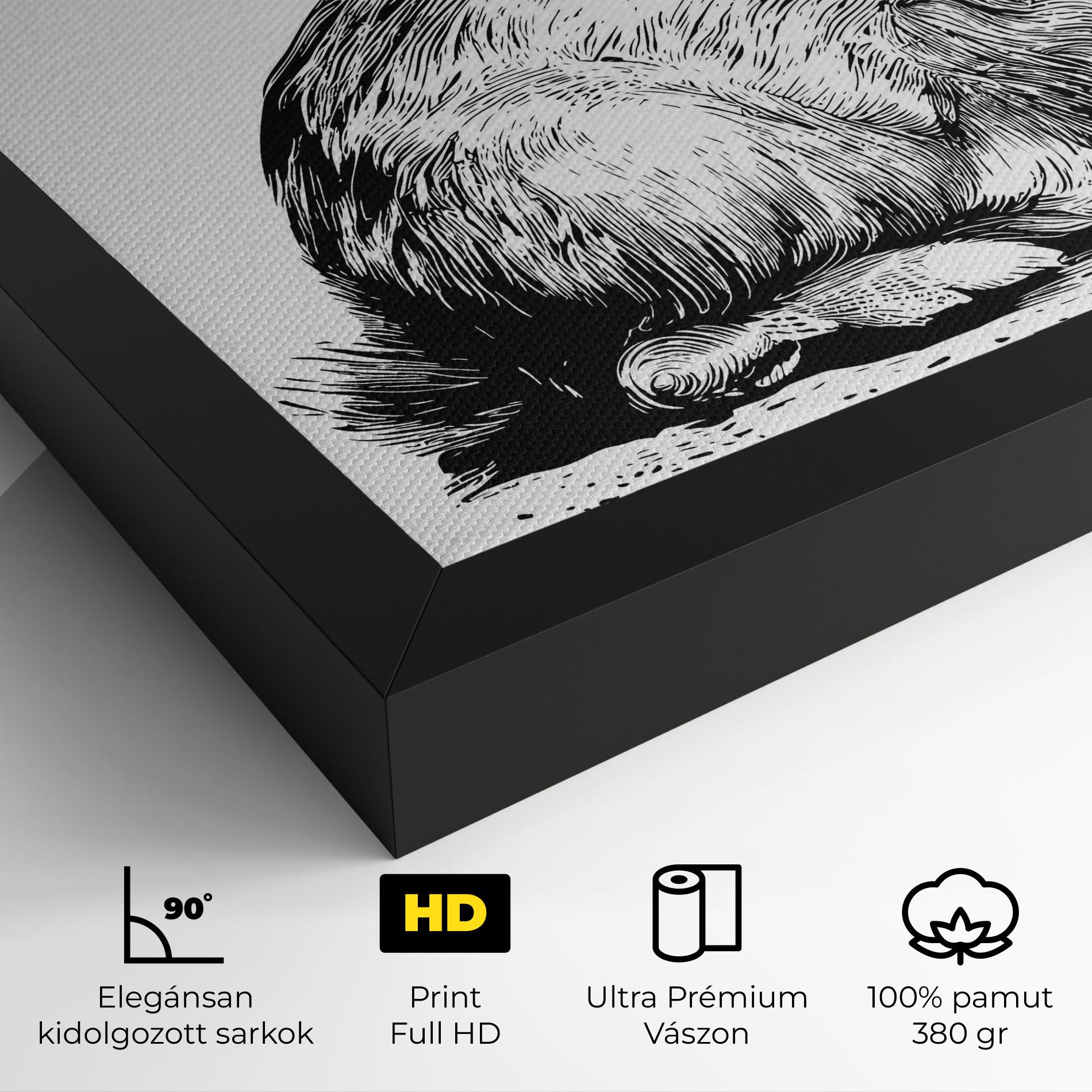 Vászonkép Bunny Black Lines mockup 4
