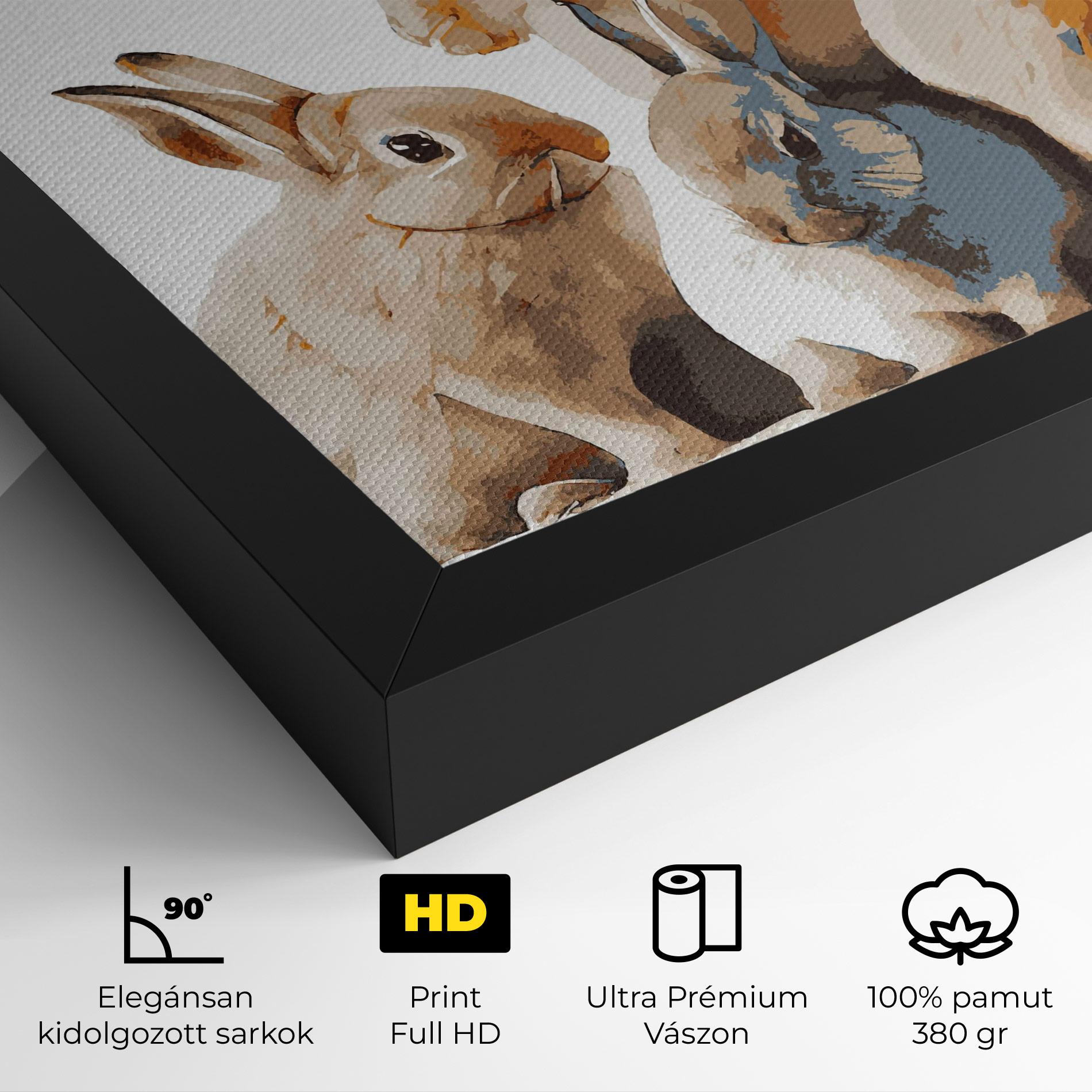 Vászonkép Bunny Family mockup 4
