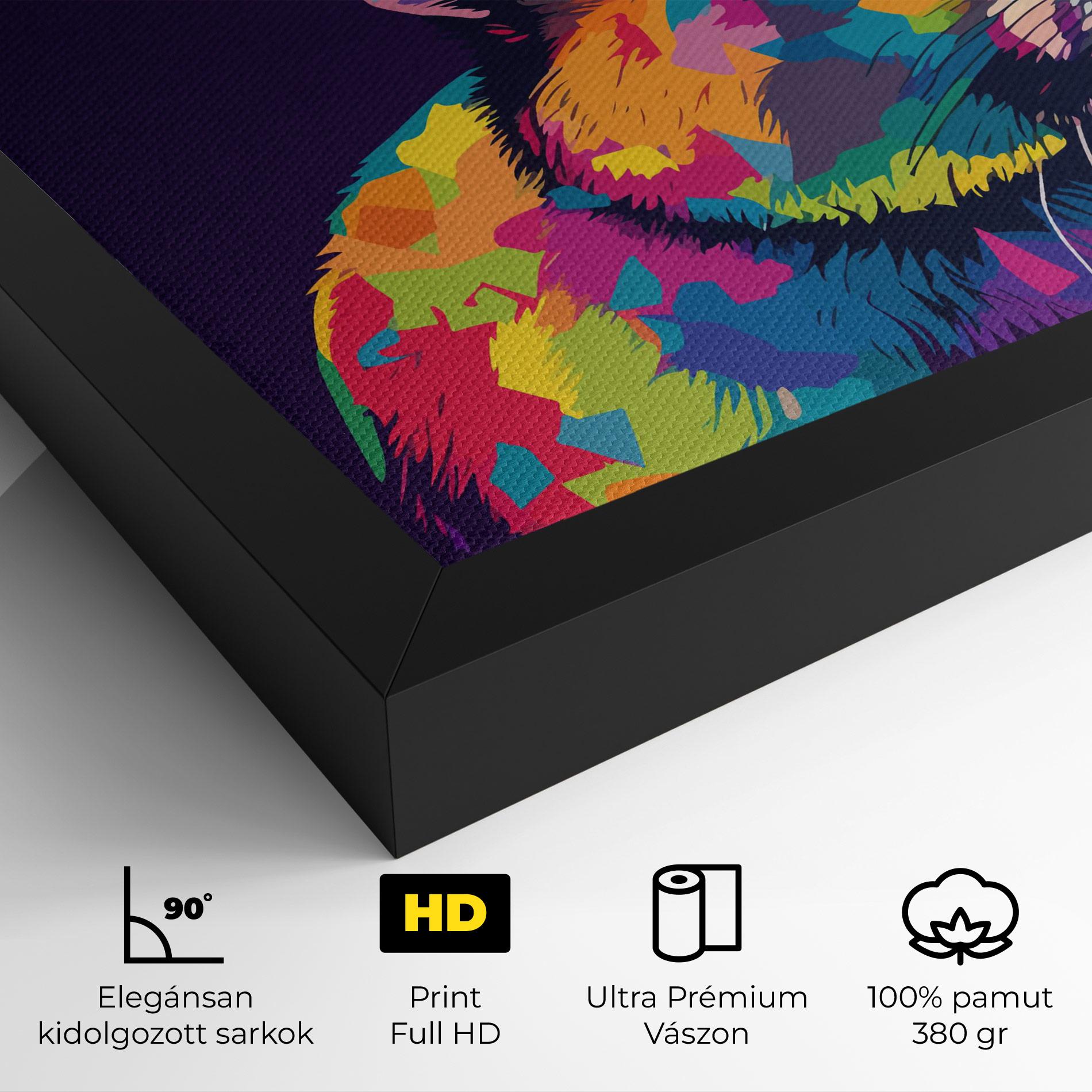 Vászonkép Bunny On Purple mockup 4