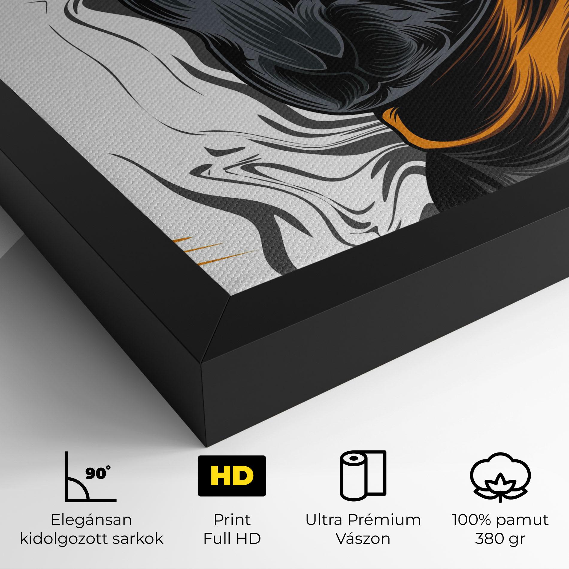 Vászonkép Cyborg Yellow Bunny mockup 4