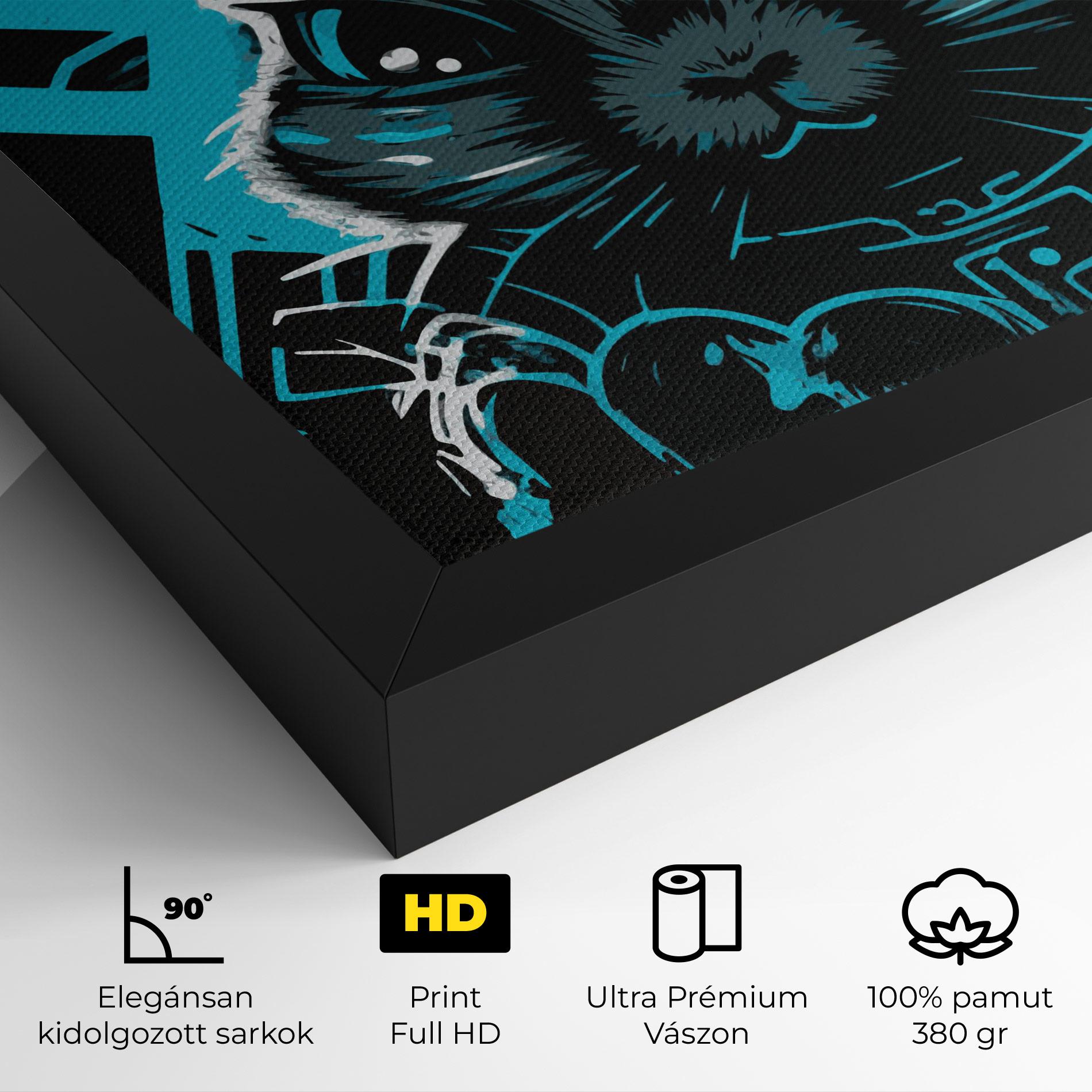 Vászonkép Grey Blue Bunny mockup 4