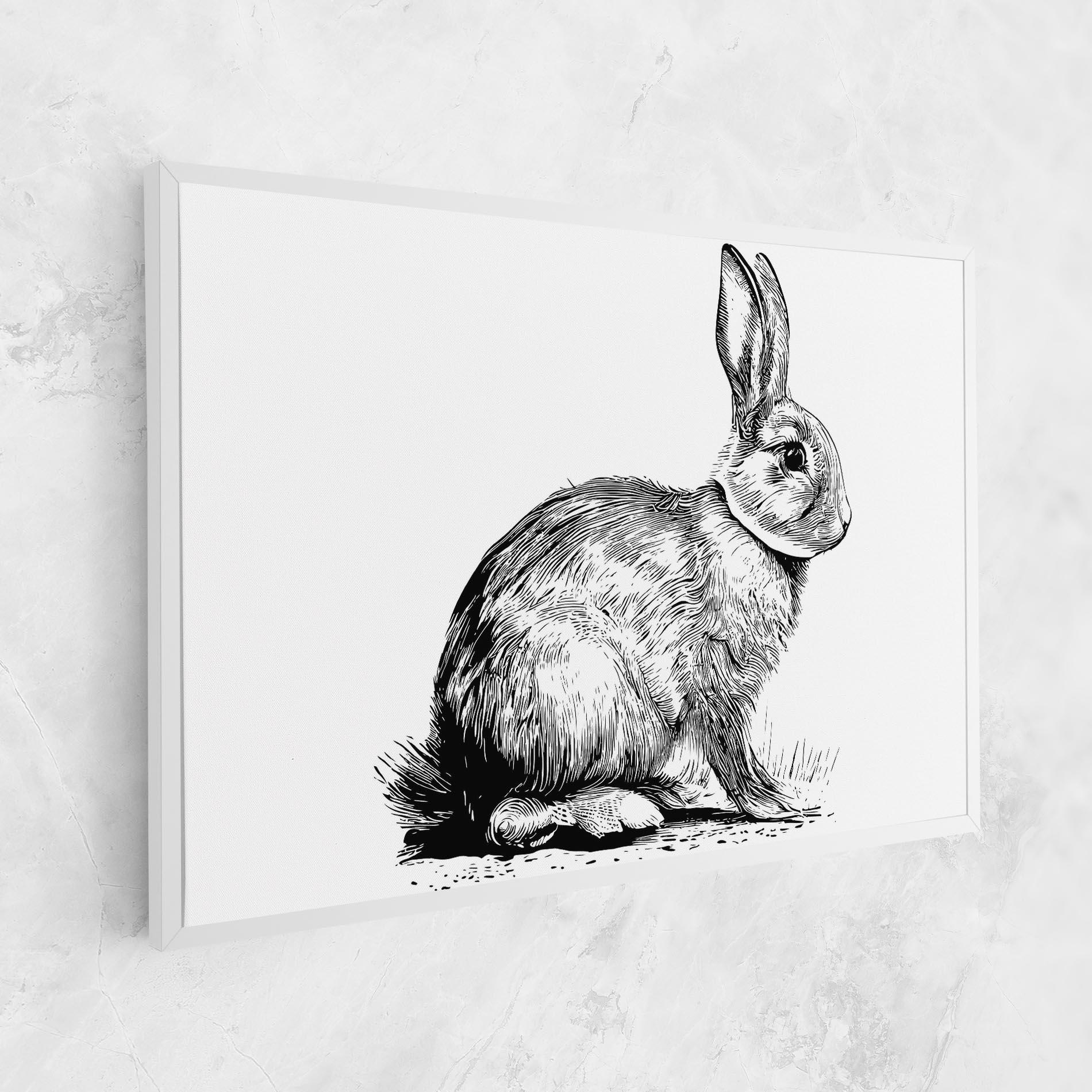 Vászonkép Bunny Black Lines mockup 1