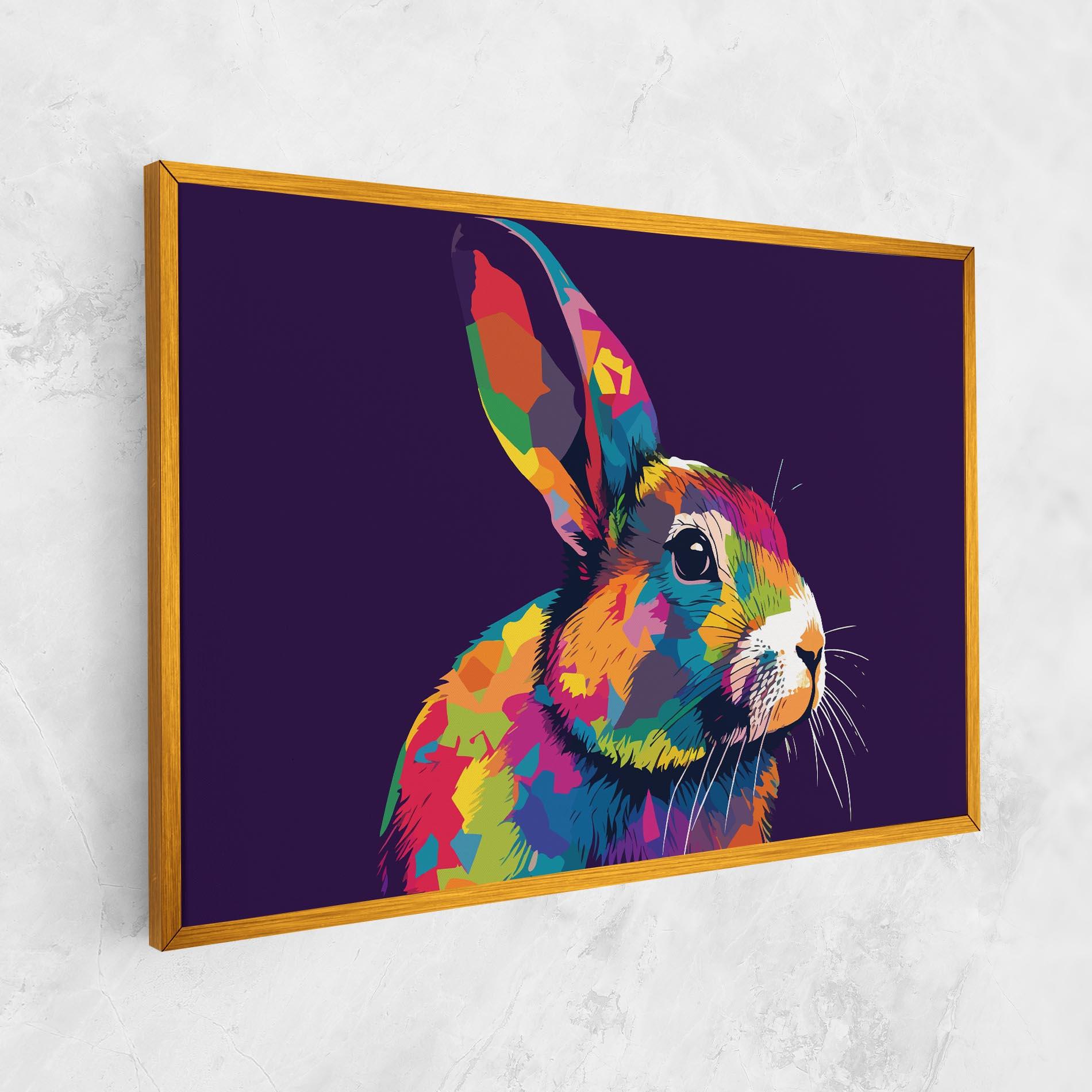 Vászonkép Bunny On Purple mockup 1