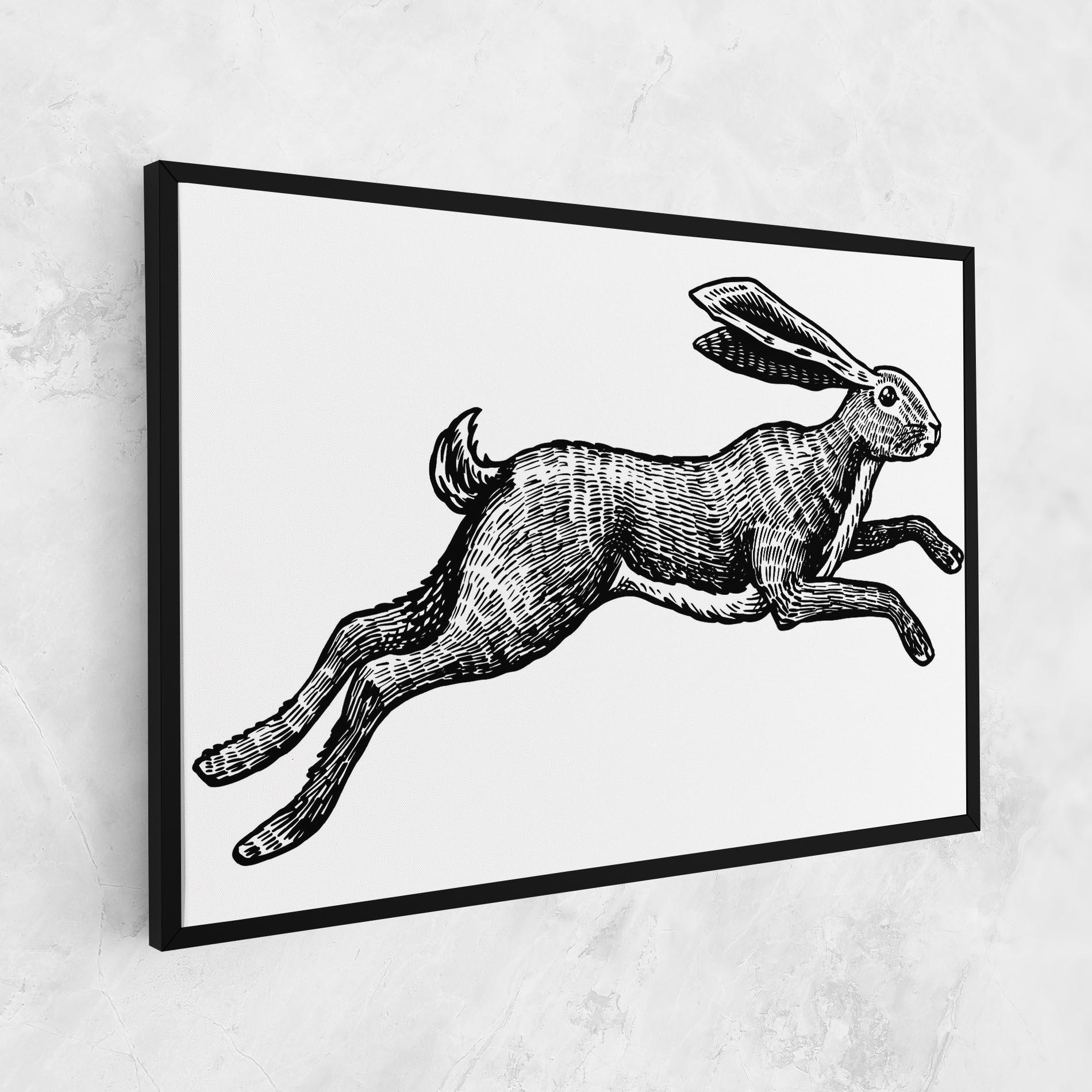 Vászonkép Black Line Bunny mockup 1
