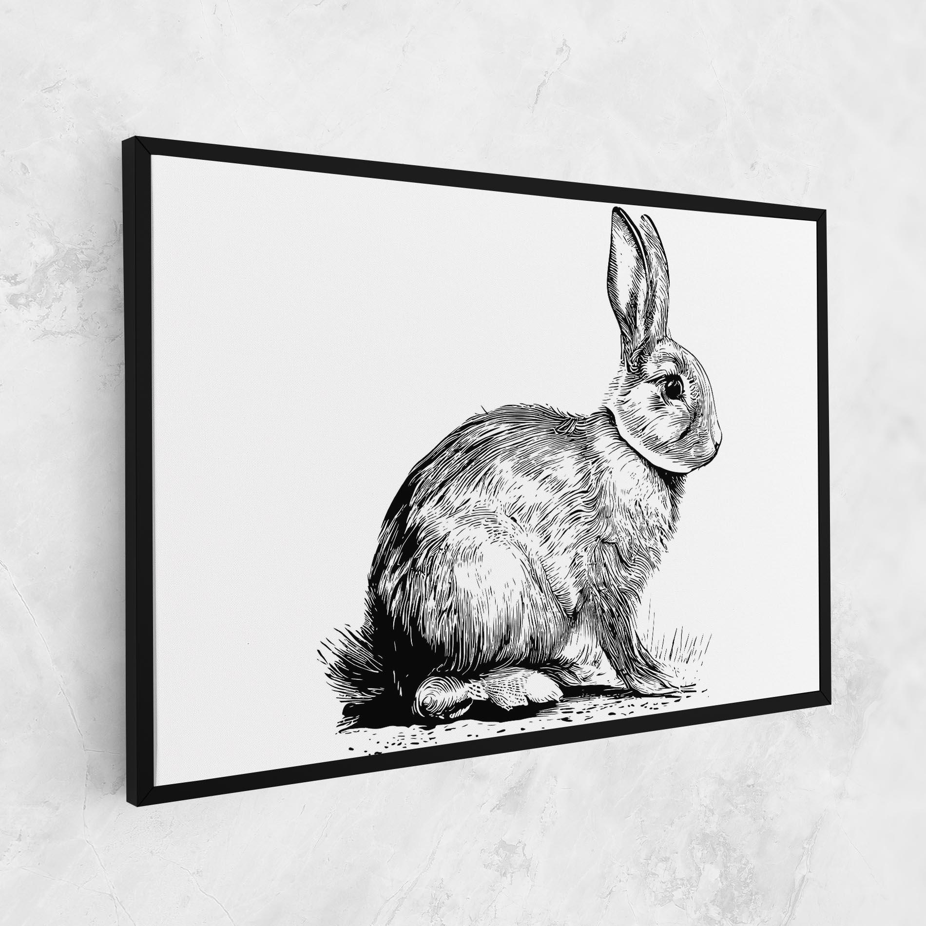 Vászonkép Bunny Black Lines mockup 1