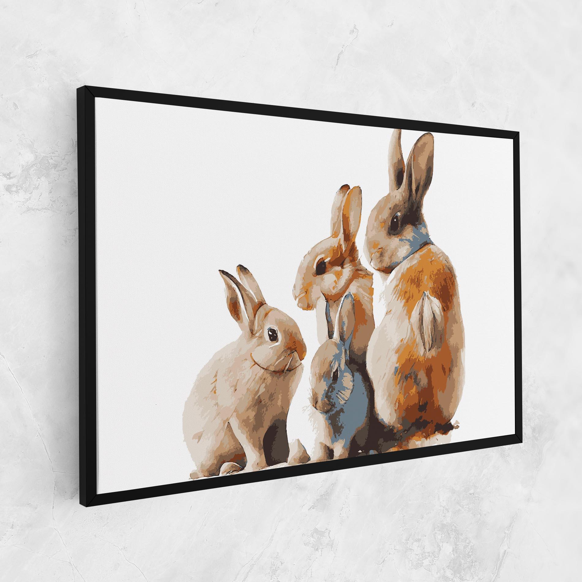 Vászonkép Bunny Family mockup 1