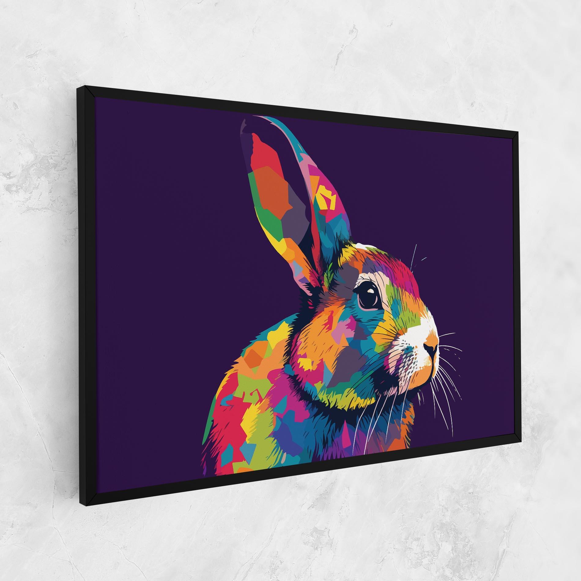 Vászonkép Bunny On Purple mockup 1