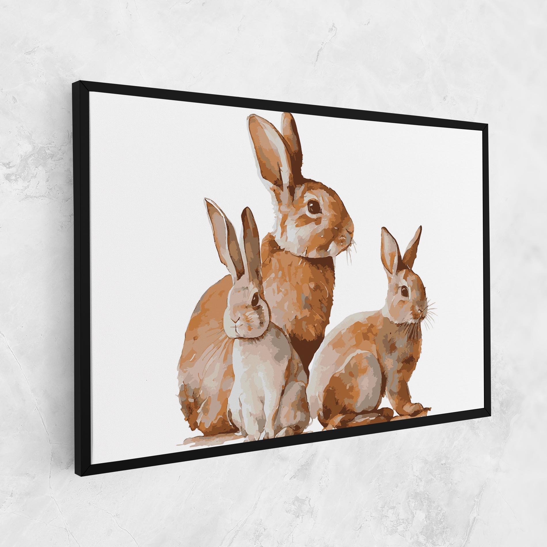 Vászonkép Family Rabbit mockup 1