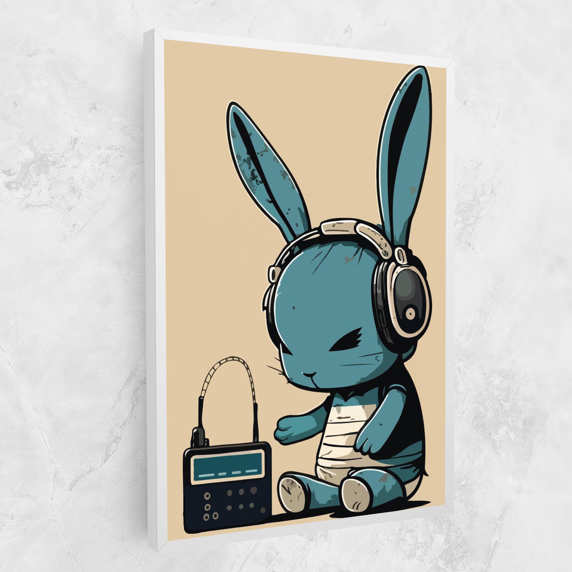 Vászonkép Blue Baby Bunny mockup 1